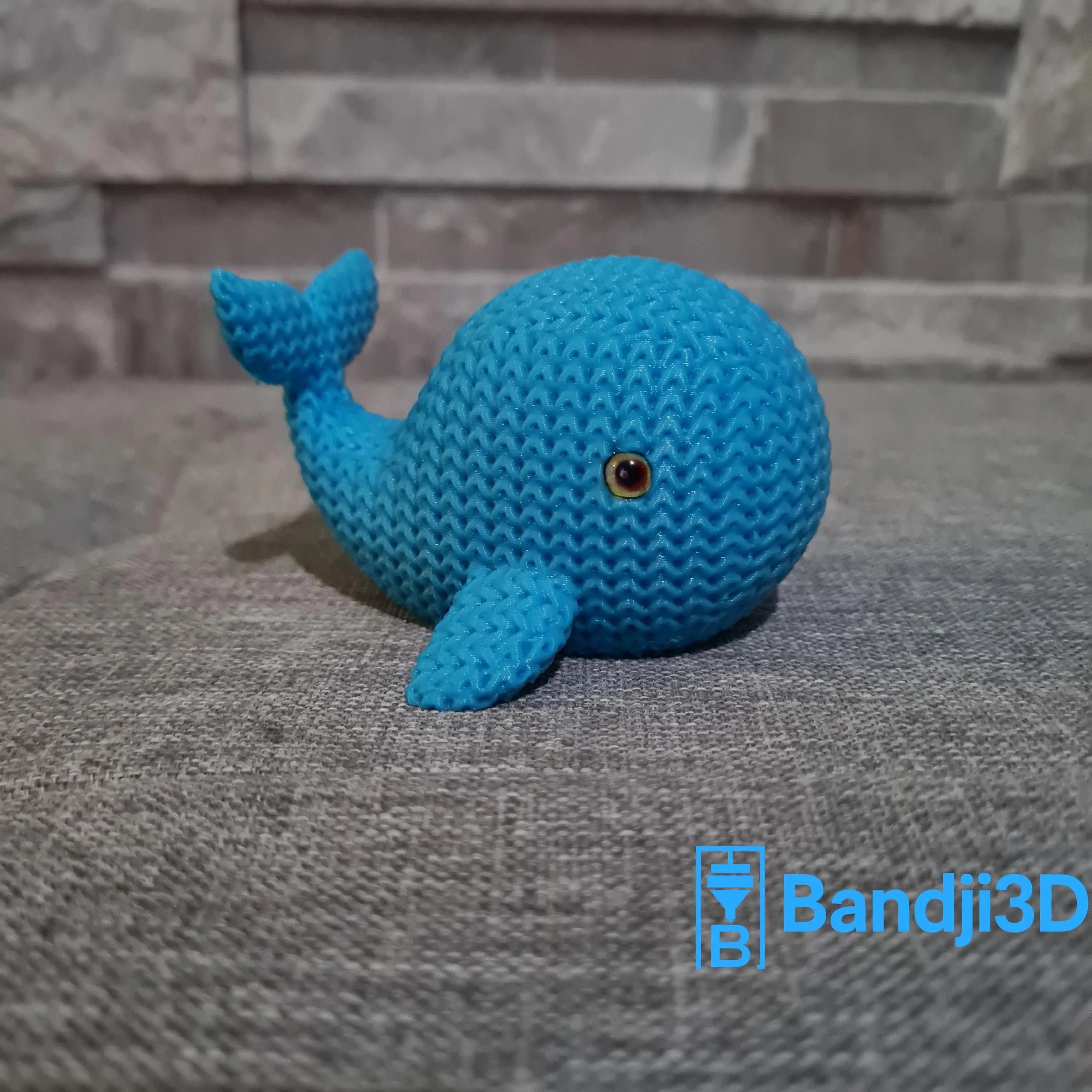 Figurine baleine tricot 3D • Sculpture marine artisanale • Cadeau original | Bandji3D Bandji3D