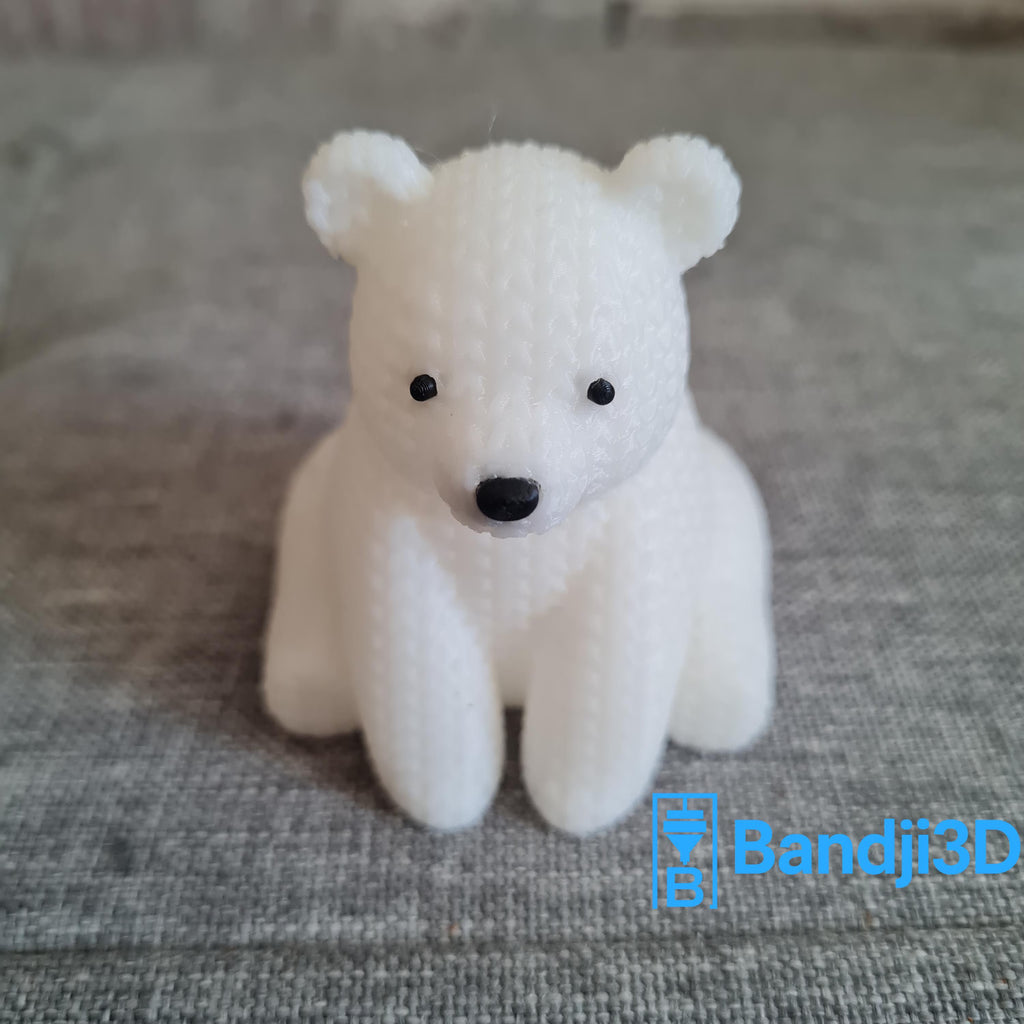 Figurine ours tricot 3D • Sculpture artisanale • Déco nature | Bandji3D Bandji3D