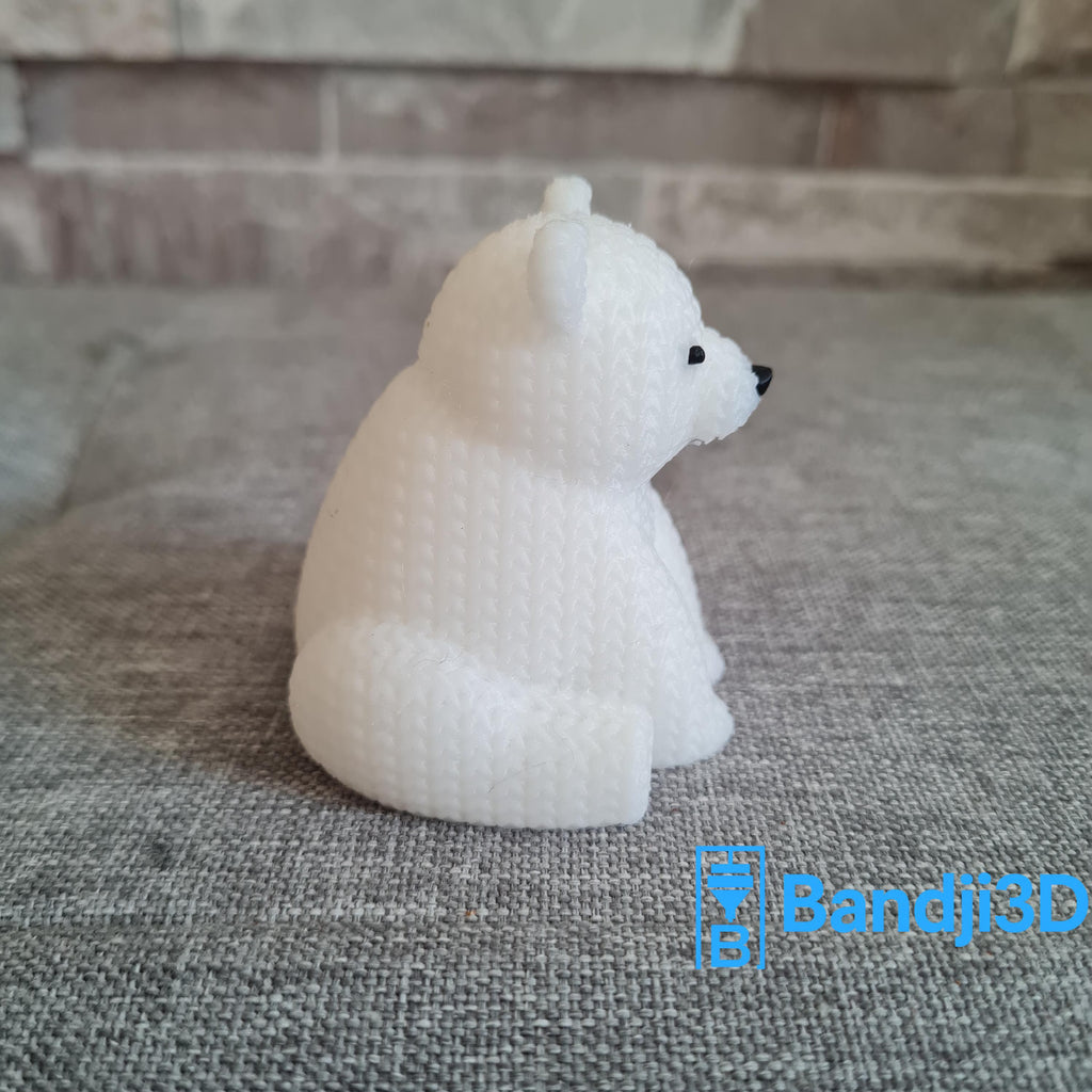 Figurine ours tricot 3D • Sculpture artisanale • Déco nature | Bandji3D Bandji3D