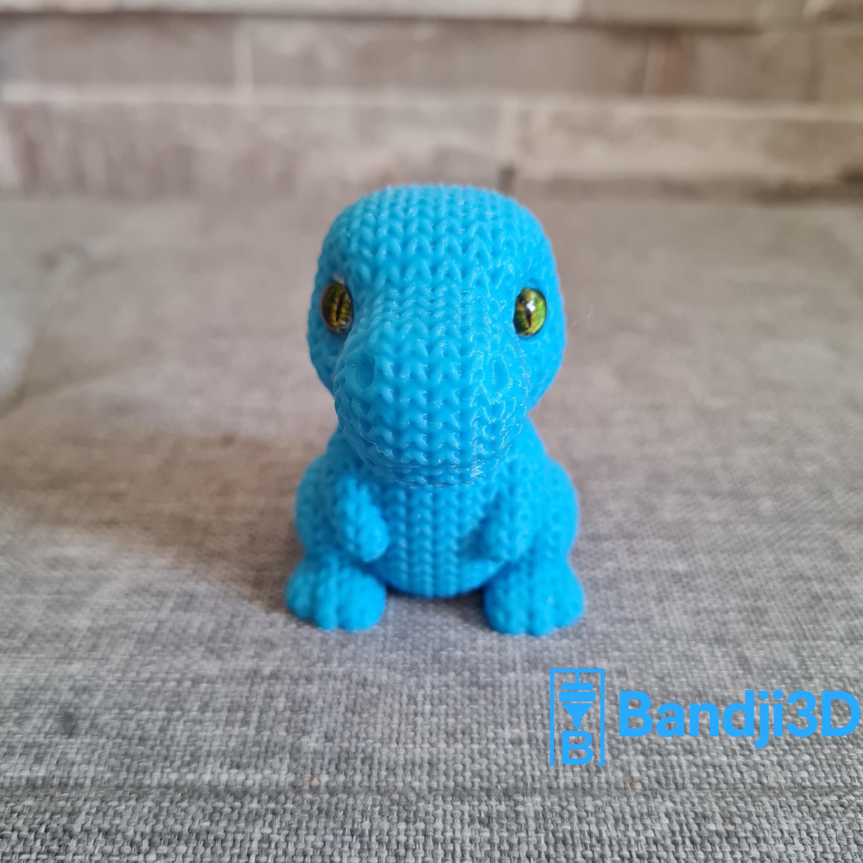 Figurine dinosaure T-Rex tricot 3D • Sculpture artisanale mignonne • Déco originale | Bandji3D Bandji3D