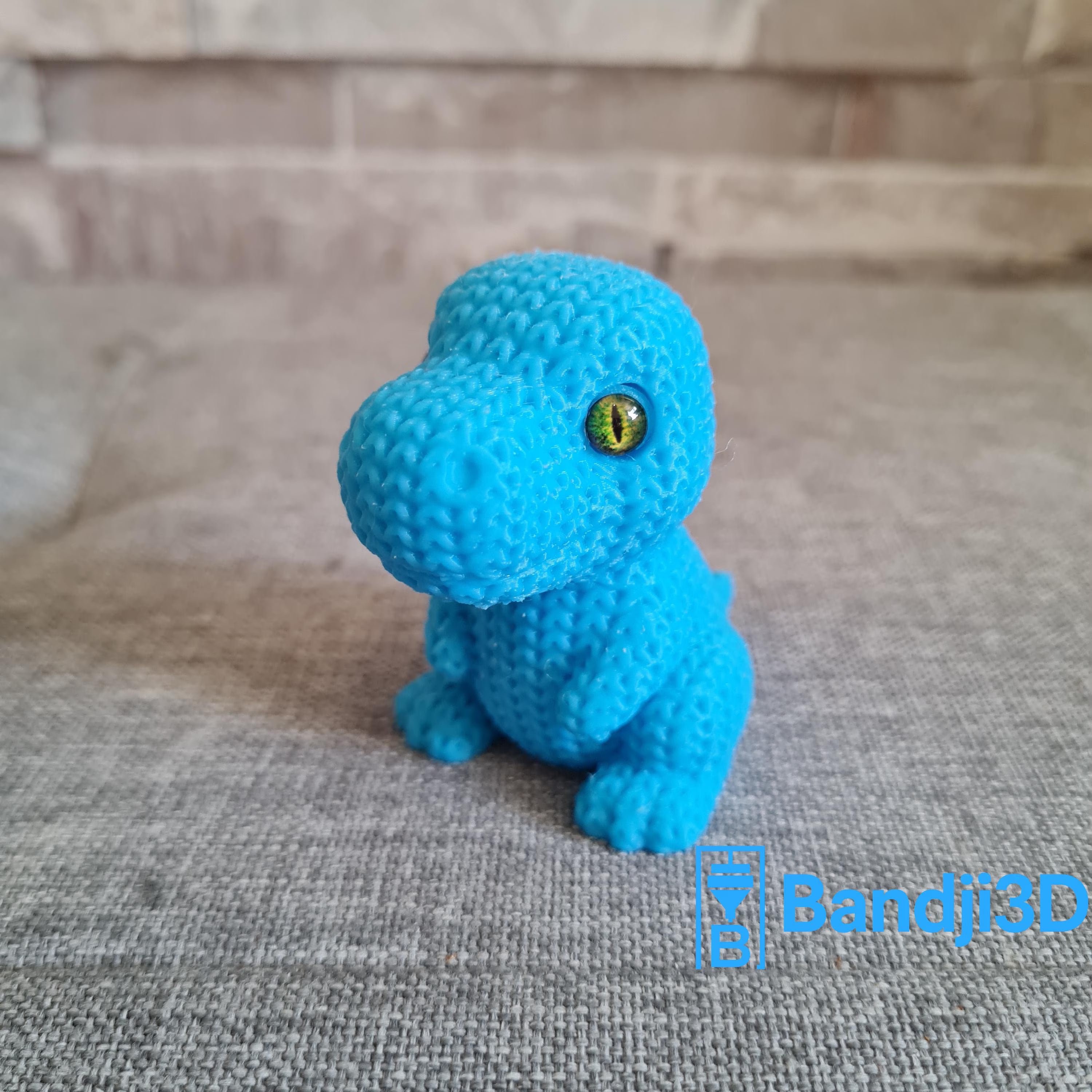 Figurine dinosaure T-Rex tricot 3D • Sculpture artisanale mignonne • Déco originale | Bandji3D Bandji3D