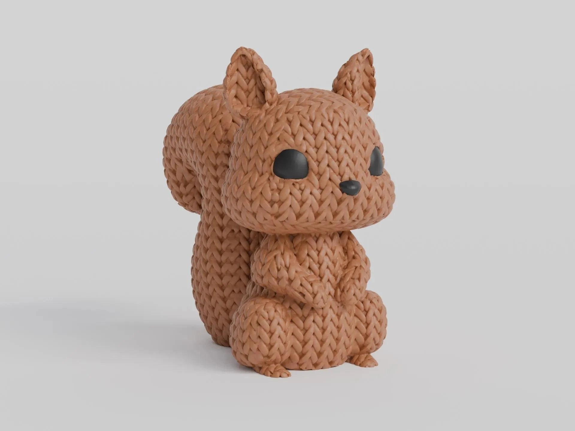 Figurine écureuil tricot 3D • Sculpture artisanale • Déco forestière | Bandji3D Bandji3D