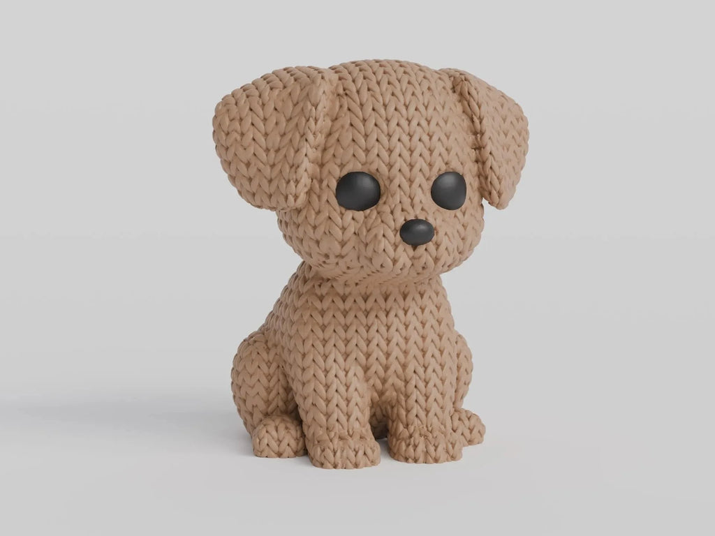 Figurine chien tricot 3D • Sculpture artisanale • Déco mignonne | Bandji3D Bandji3D