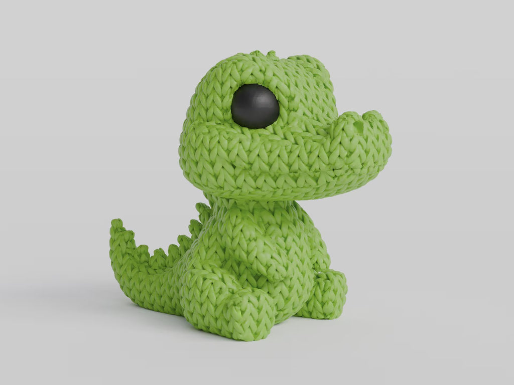 Figurine crocodile tricot 3D • Sculpture artisanale exotique • Déco originale | Bandji3D Bandji3D