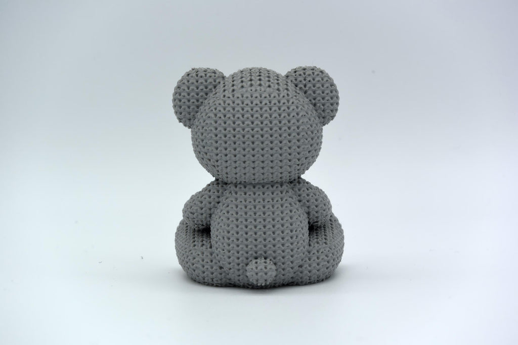 Figurine ourson tricot 3D avec cœur • Sculpture artisanale mignonne • Cadeau romantique | Bandji3D Bandji3D