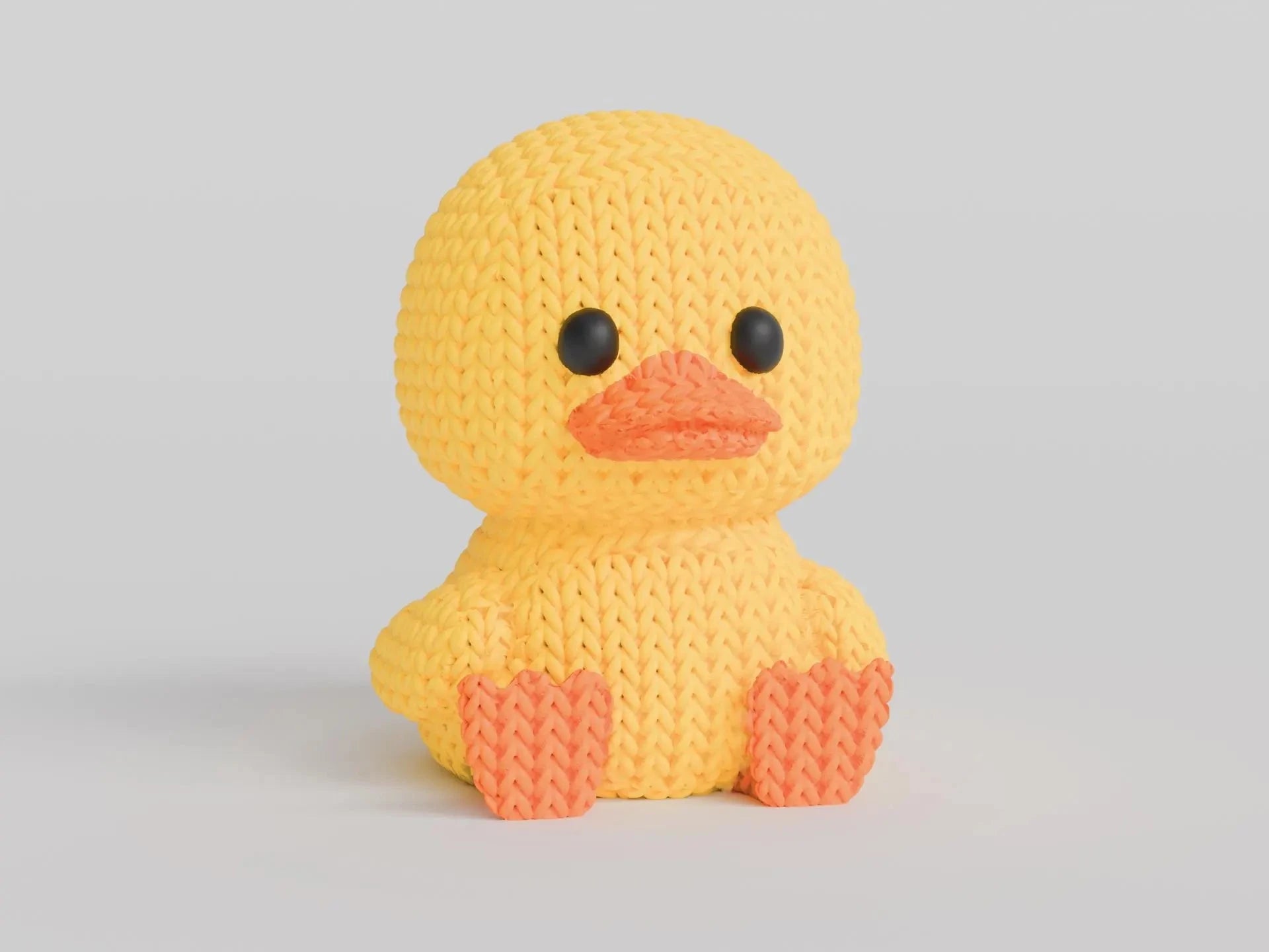 Figurine canard tricot 3D • Sculpture artisanale mignonne • Déco originale | Bandji3D Bandji3D