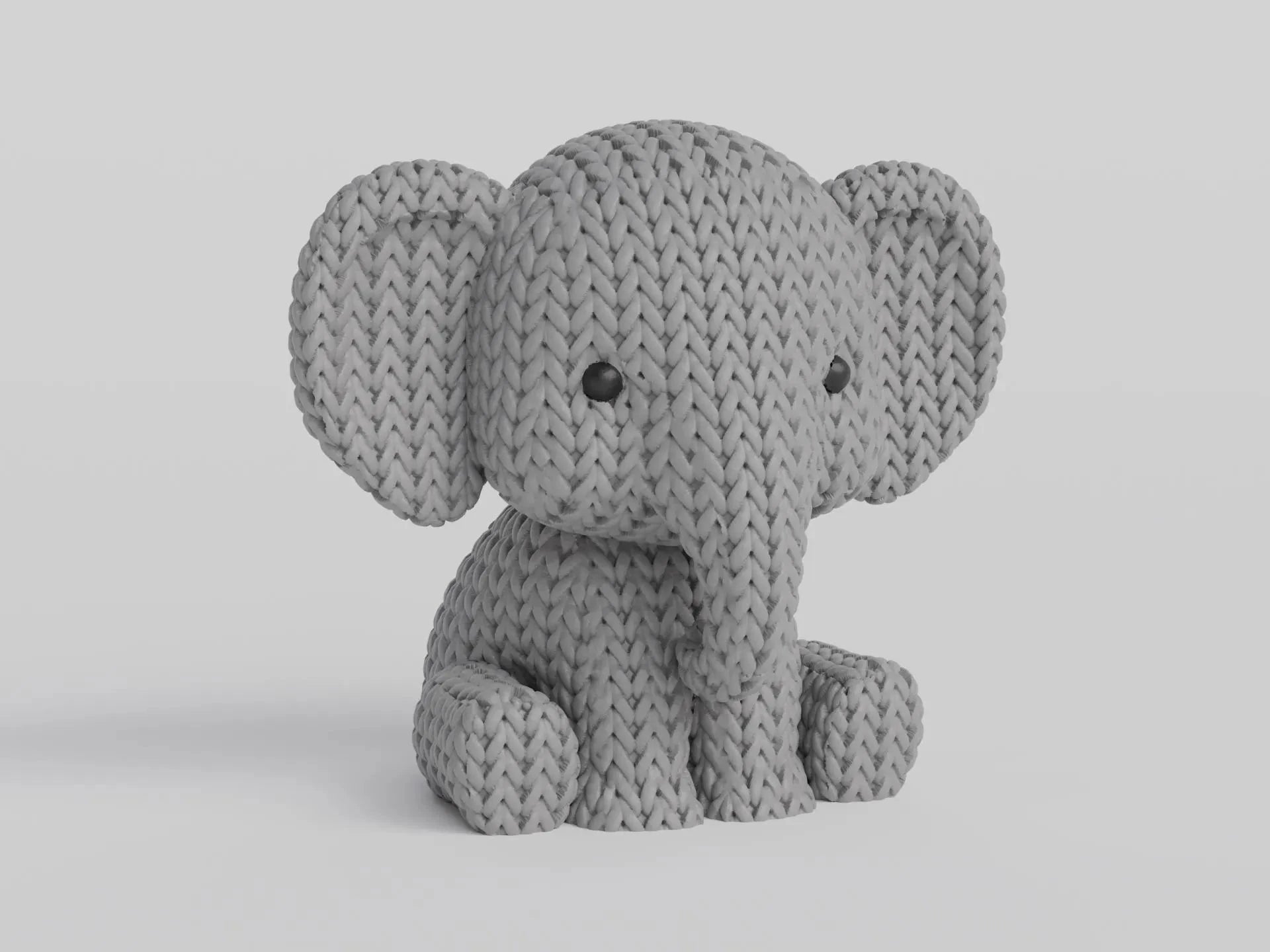 Figurine éléphant tricot 3D • Sculpture artisanale • Déco safari | Bandji3D Bandji3D