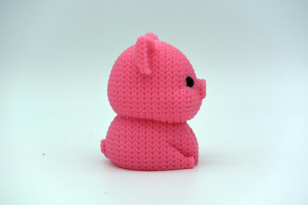 Figurine cochon tricot 3D • Sculpture artisanale mignonne • Déco rustique | Bandji3D Bandji3D