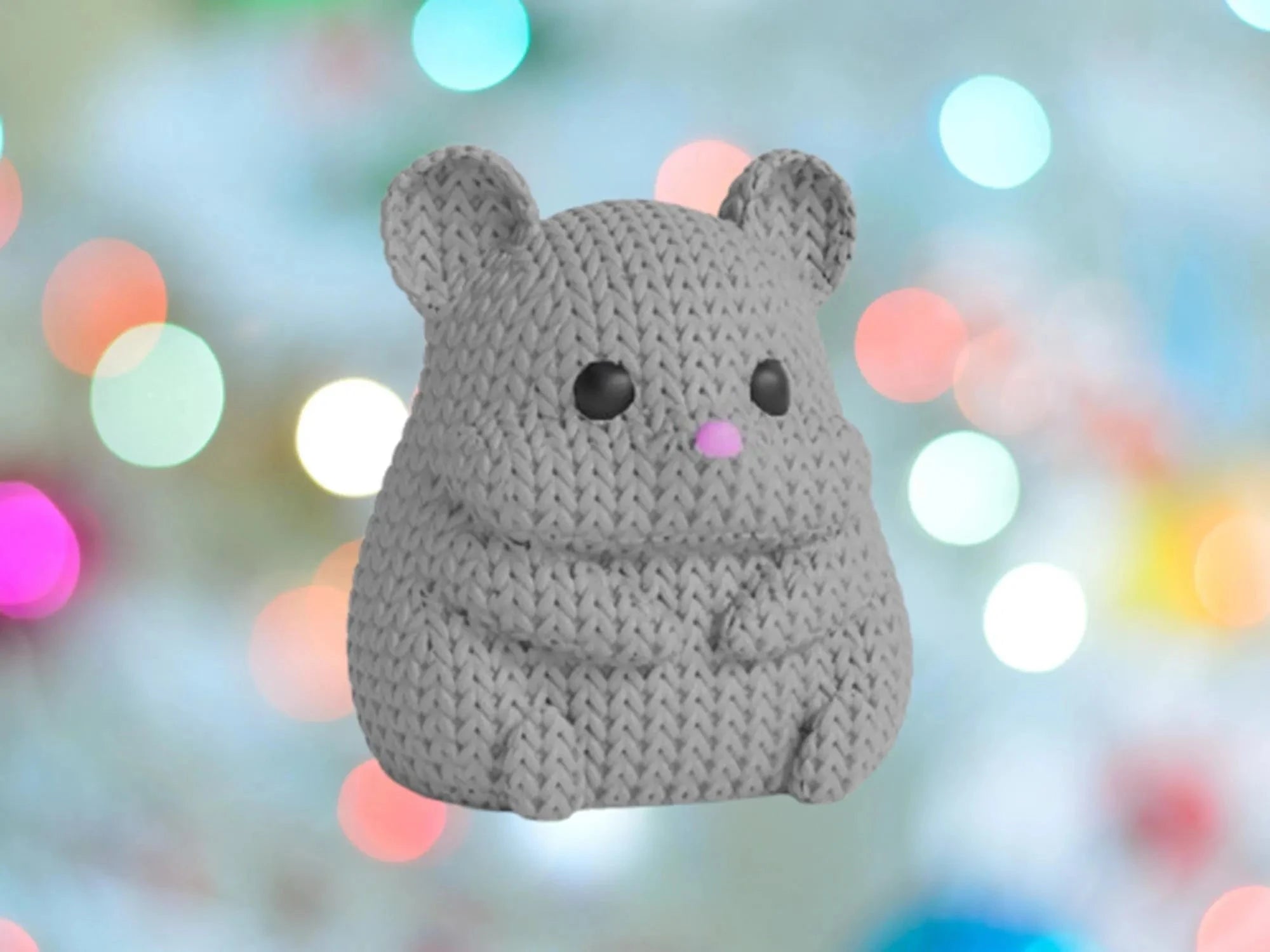 Figurine hamster tricot 3D • Sculpture artisanale mignonne • Déco originale | Bandji3D Bandji3D