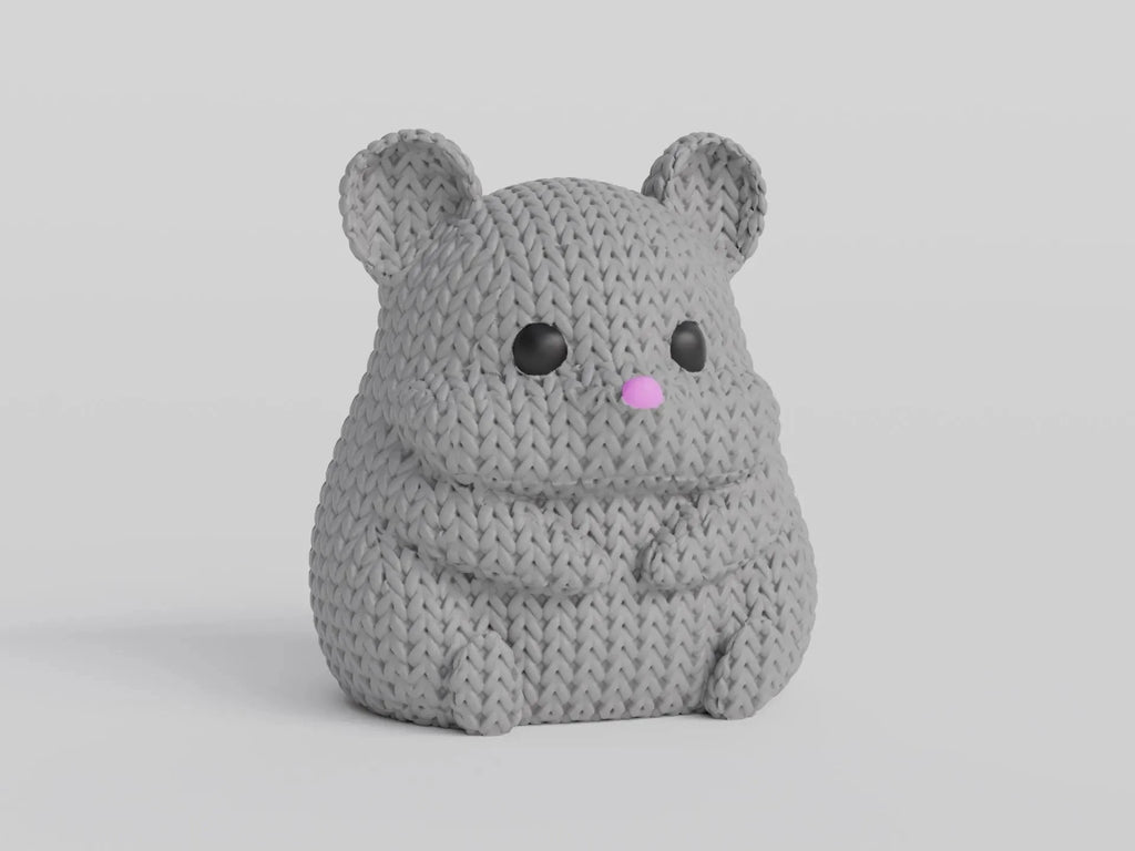 Figurine hamster tricot 3D • Sculpture artisanale mignonne • Déco originale | Bandji3D Bandji3D