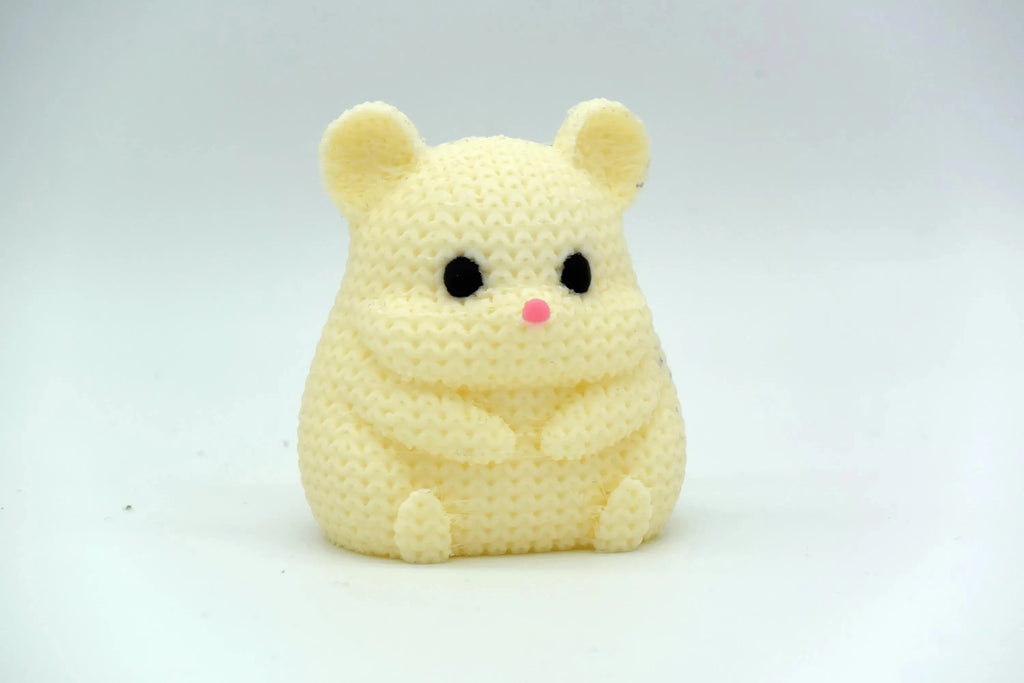 Figurine hamster tricot 3D • Sculpture artisanale mignonne • Déco originale | Bandji3D Bandji3D