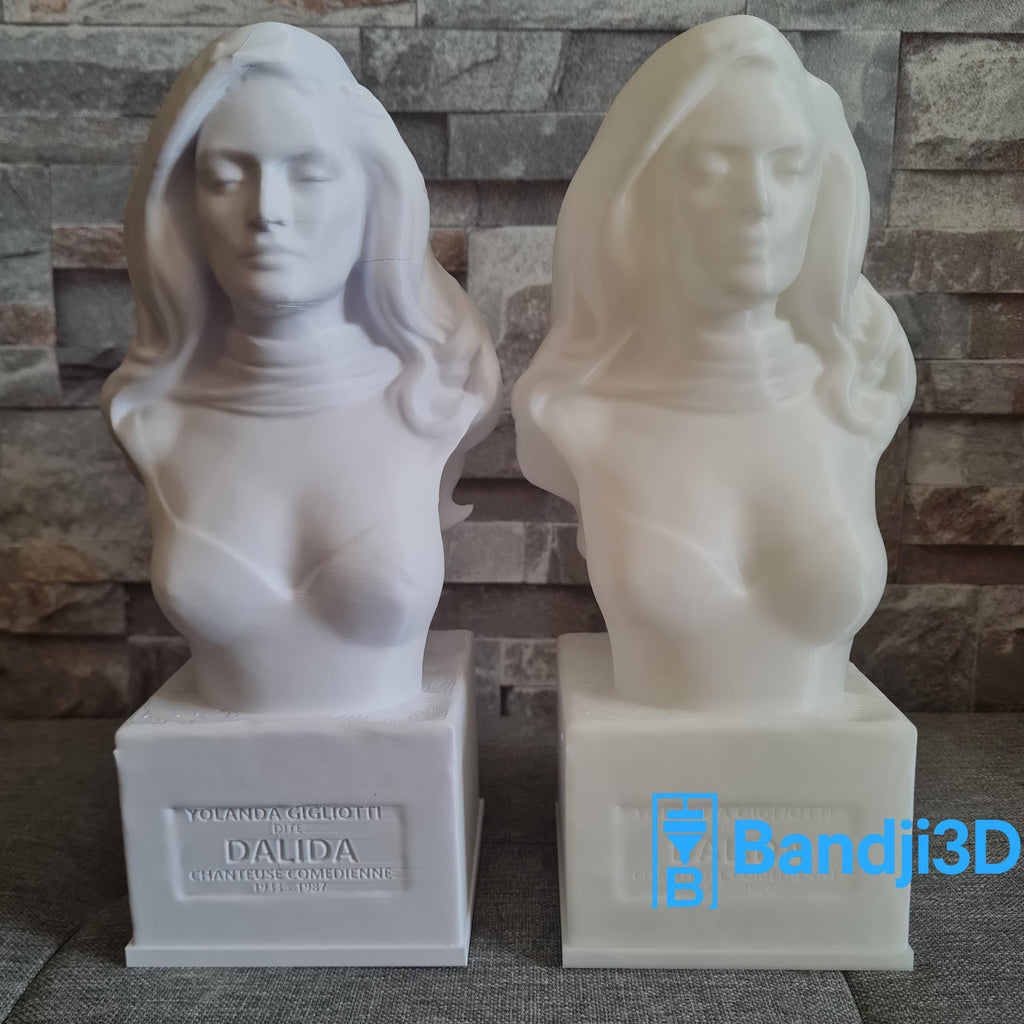 Buste Dalida 3D – Sculpture Personnalisable & Déco Musicale | Bandji3D Bandji3D