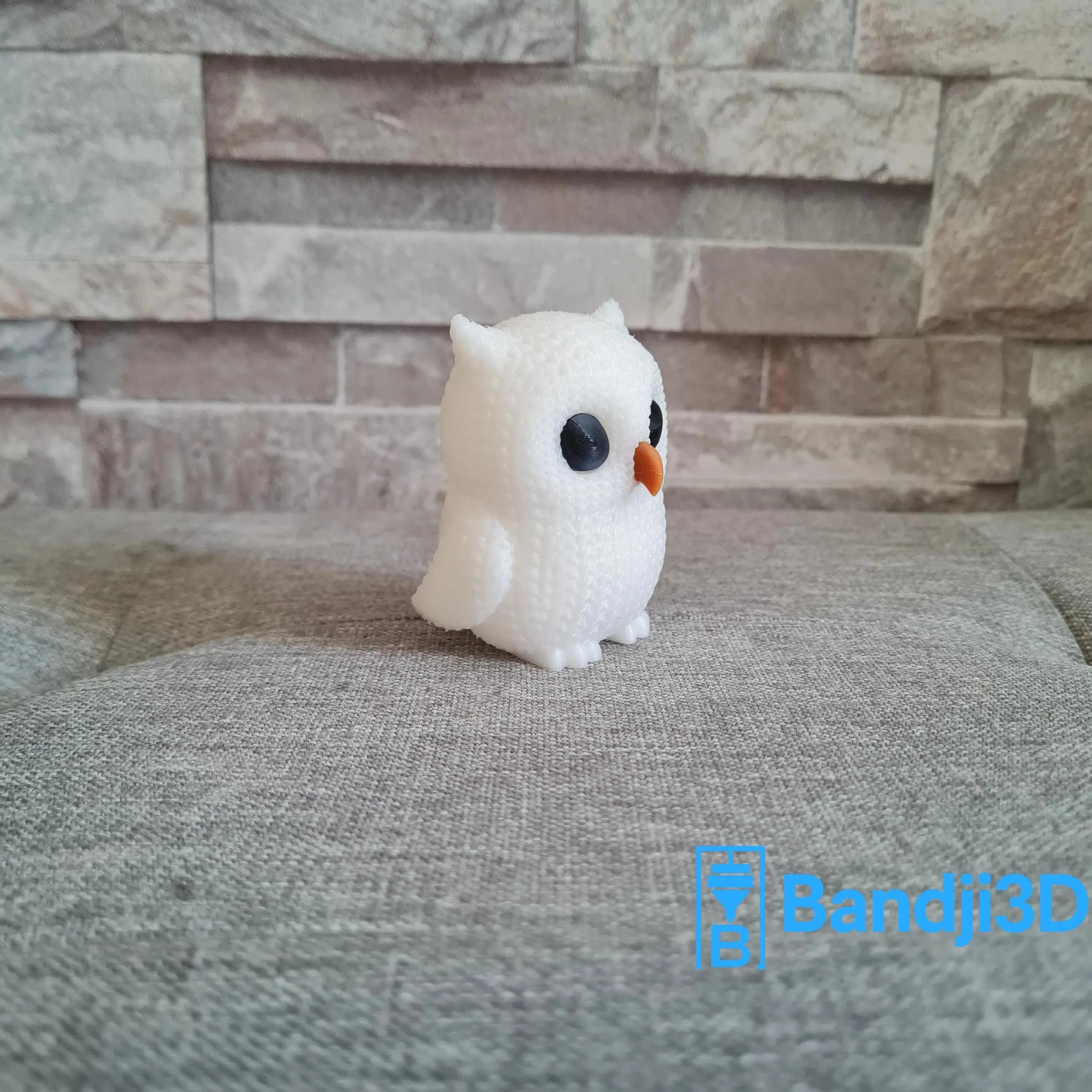 Figurine chouette tricot 3D • Sculpture artisanale • Déco mignonne | Bandji3D Bandji3D