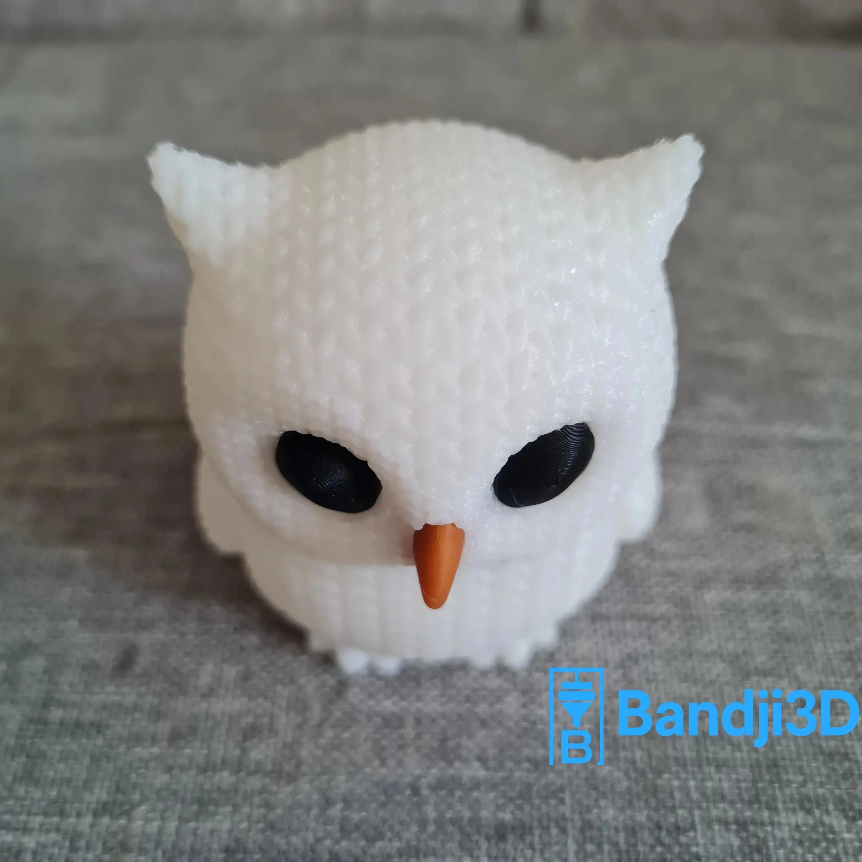 Figurine chouette tricot 3D • Sculpture artisanale • Déco mignonne | Bandji3D Bandji3D
