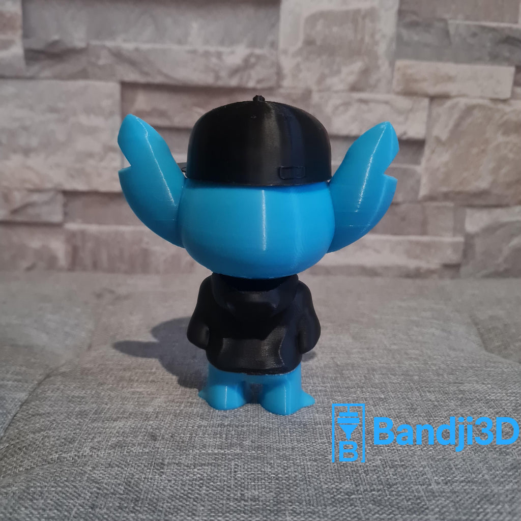 Figurine Stitch 3D Streetwear – Hoodie & Casquette Personnalisable | Bandji3D Bandji3D