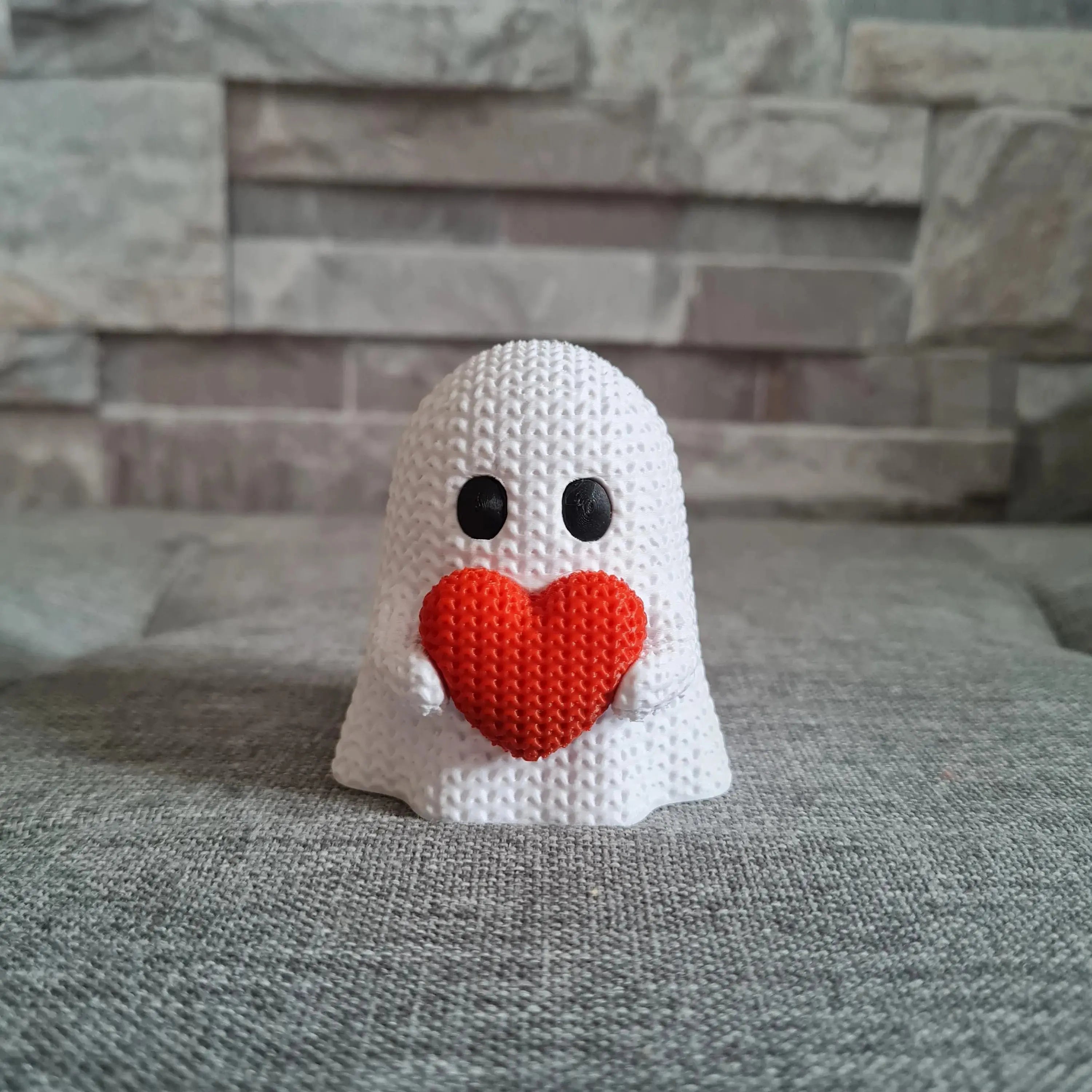 Décoration Fantôme effet tricot 3D – Figurine Halloween & Saint-Valentin | Bandji3D Bandji3D