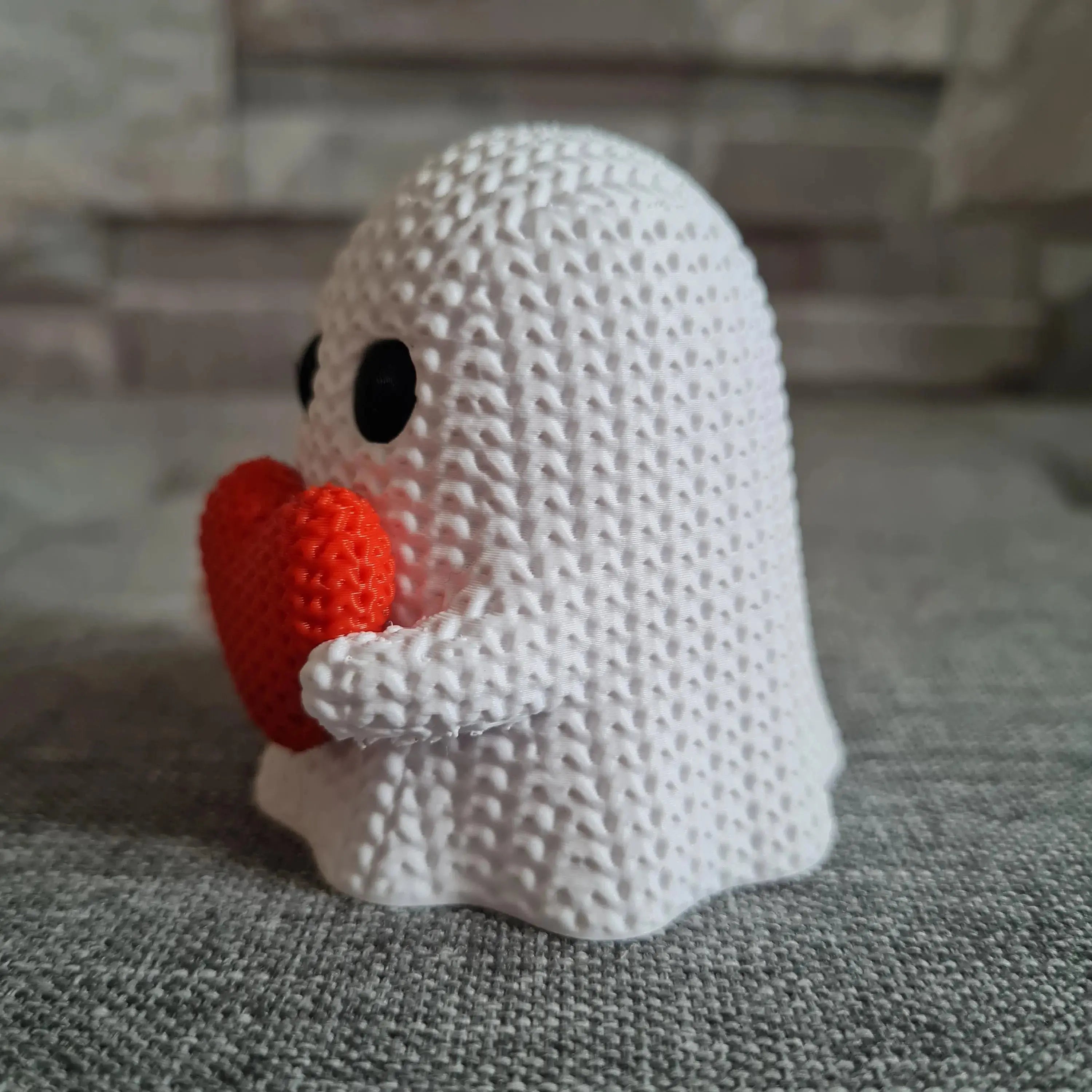 Décoration Fantôme effet tricot 3D – Figurine Halloween & Saint-Valentin | Bandji3D Bandji3D