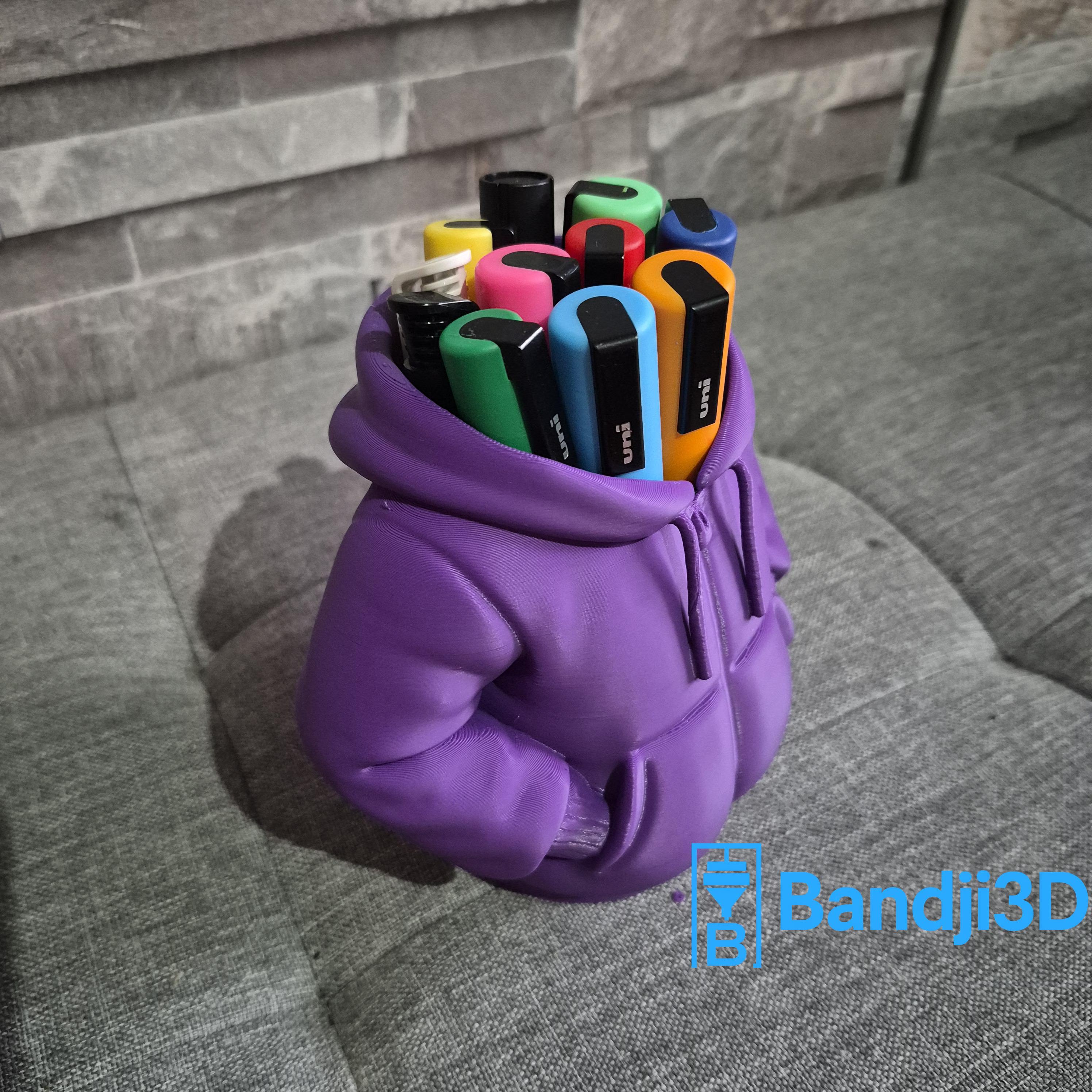 Pot à Crayons Hoodie 3D – Rangement Stylos Fun & Cadeau Original | Bandji3D Bandji3D