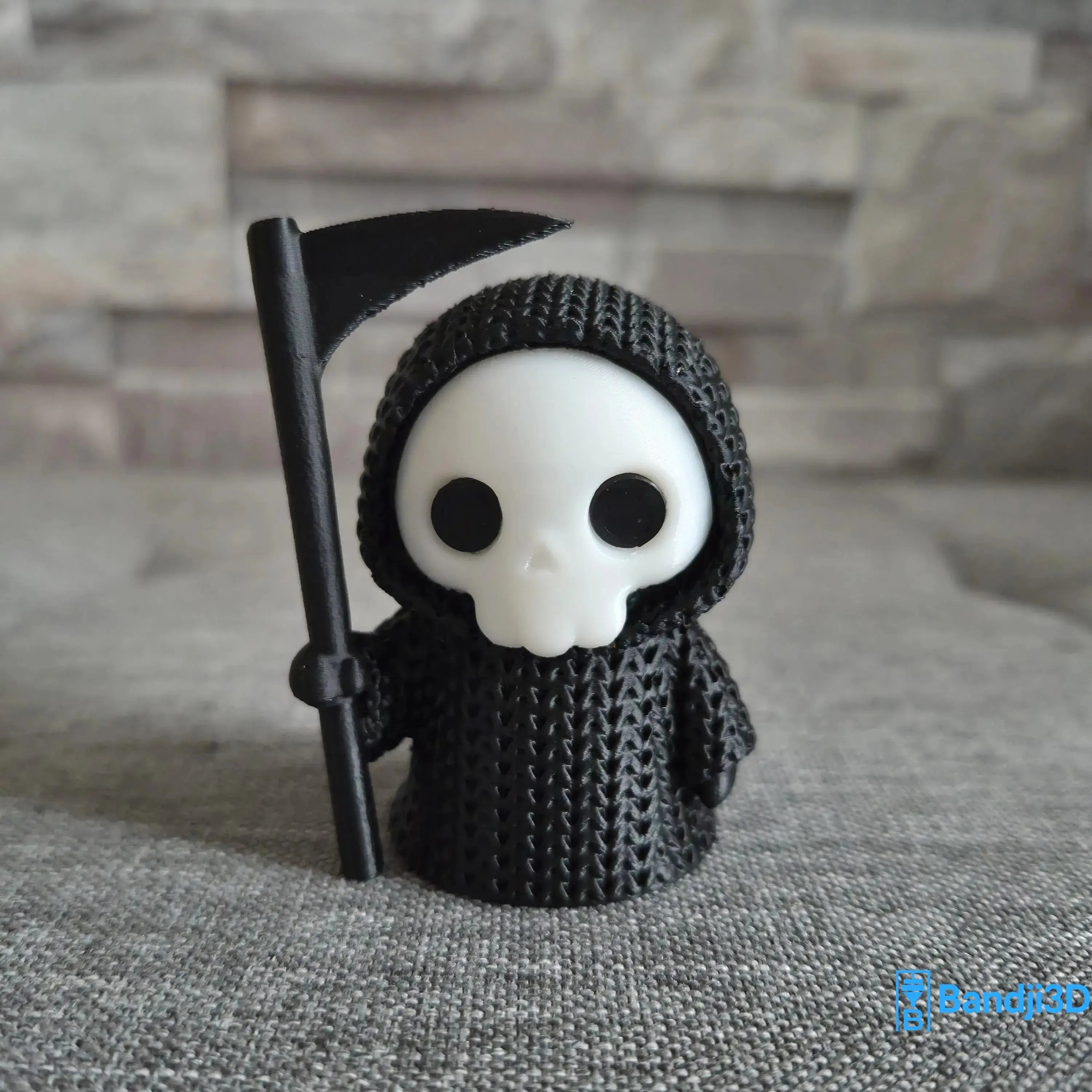 Figurine Faucheuse 3D effet tricot – Déco Halloween & Automne | Bandji3D Bandji3D