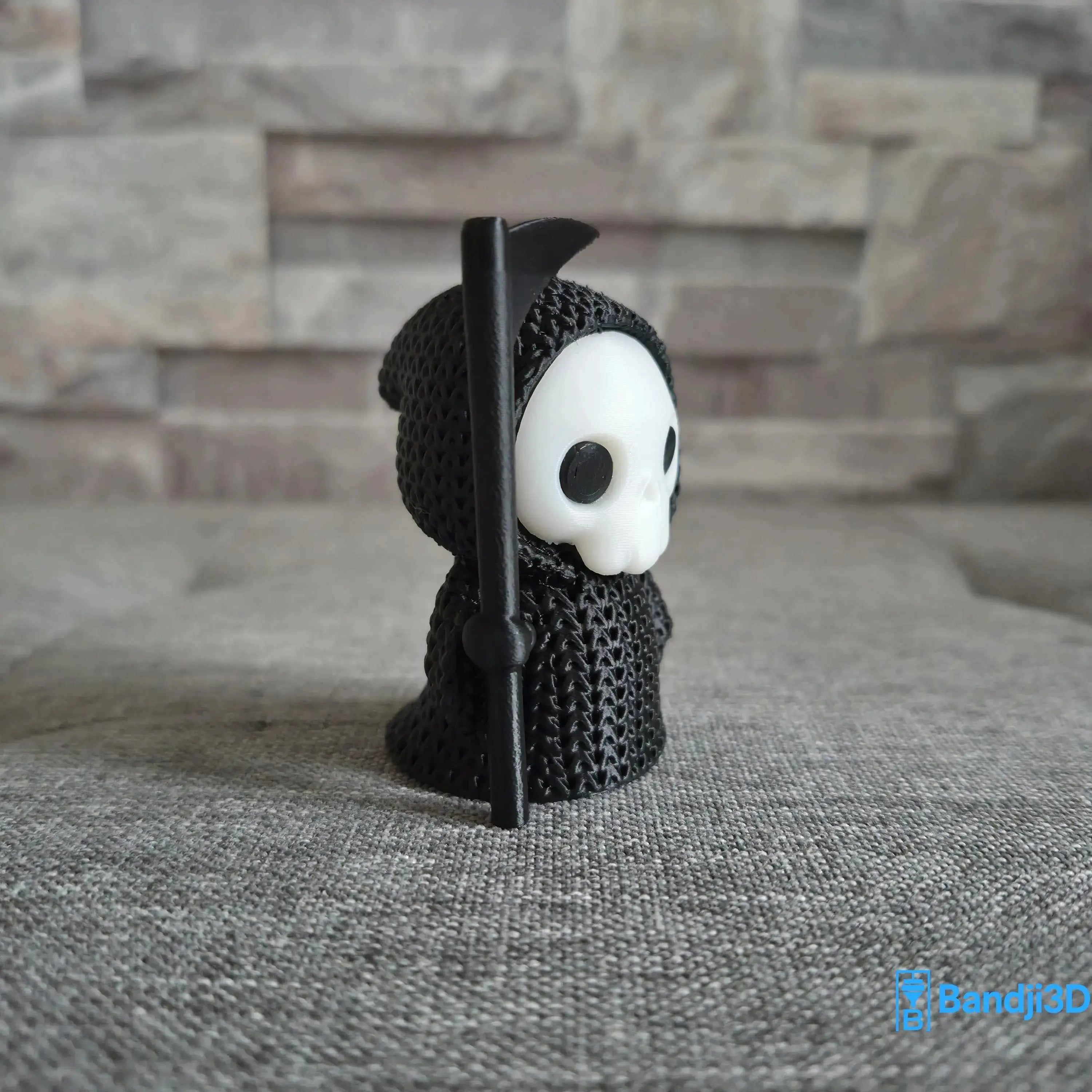 Figurine Faucheuse 3D effet tricot – Déco Halloween & Automne | Bandji3D Bandji3D