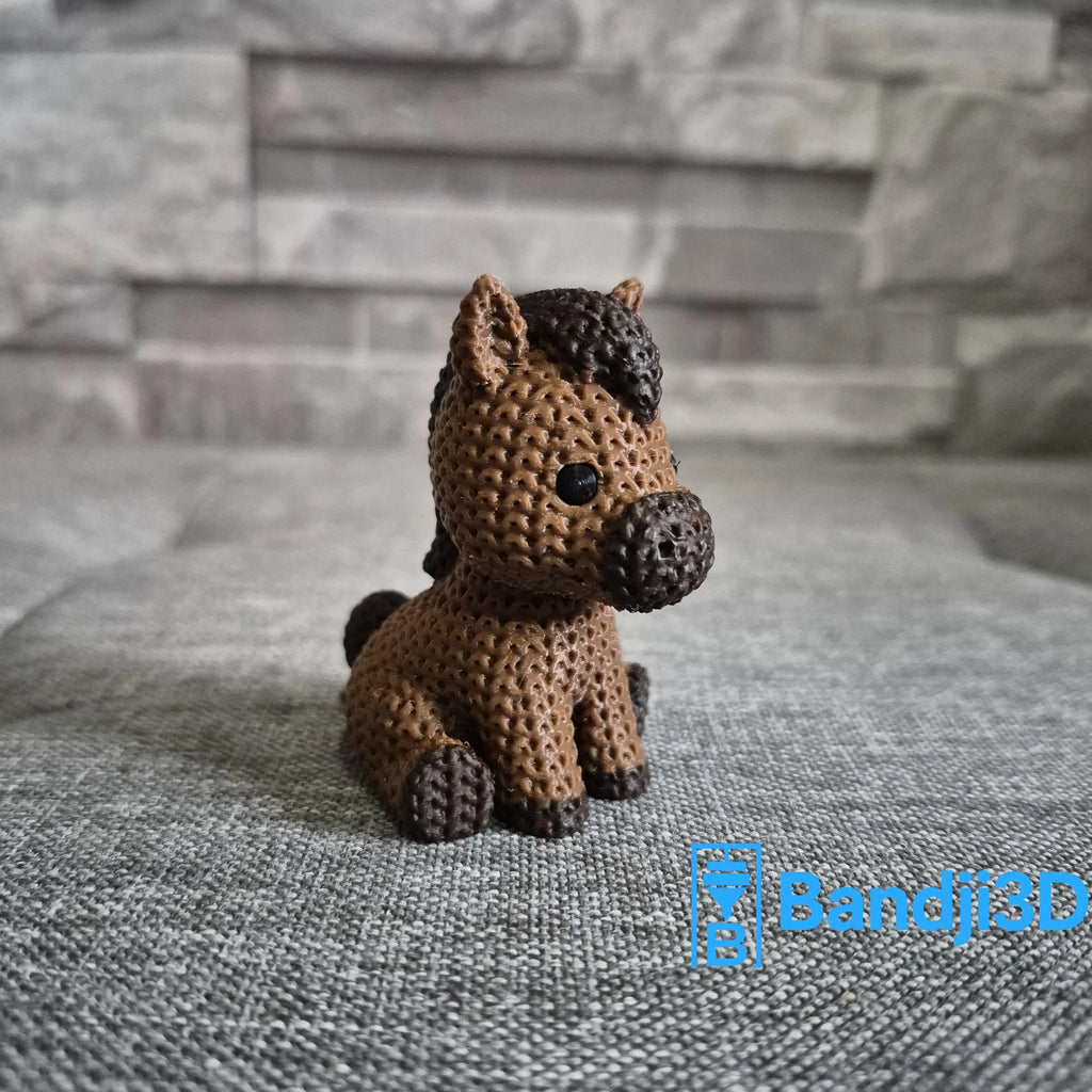 Figurine cheval tricot 3D • Statue déco artisanale • Cadeau original | Bandji3D Bandji3D