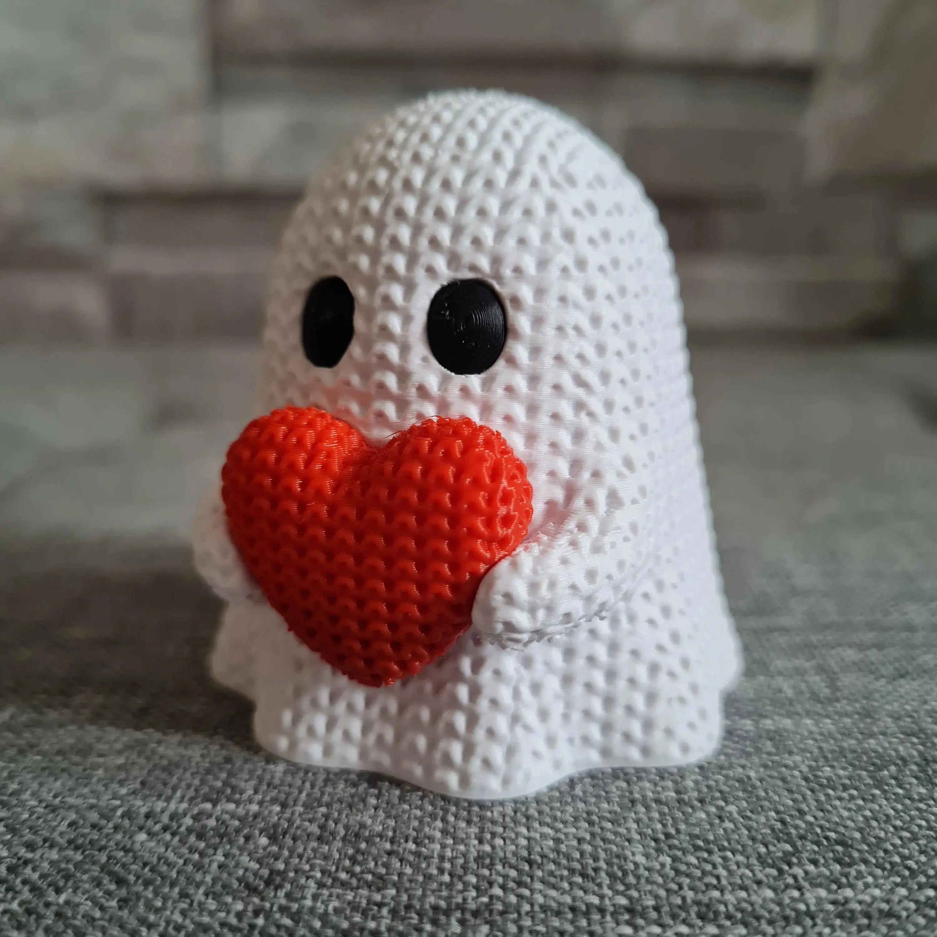Décoration Fantôme effet tricot 3D – Figurine Halloween & Saint-Valentin | Bandji3D Bandji3D