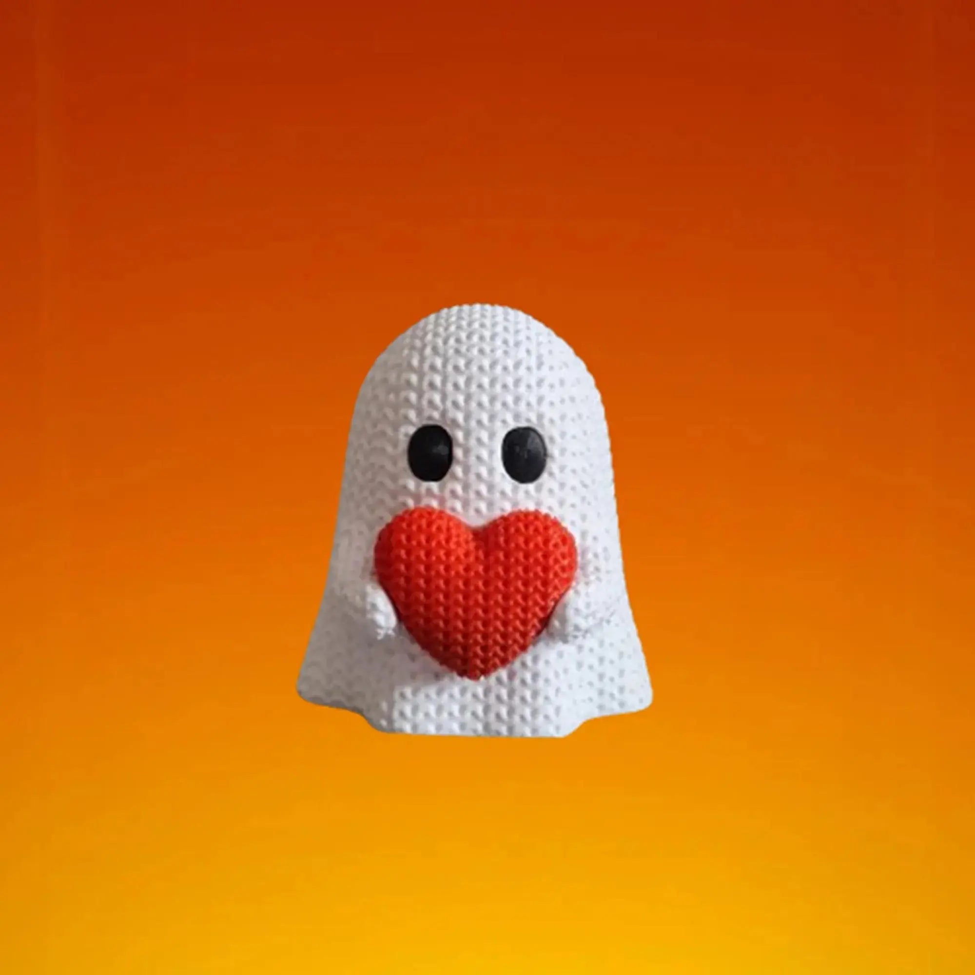 Décoration Fantôme effet tricot 3D – Figurine Halloween & Saint-Valentin | Bandji3D Bandji3D