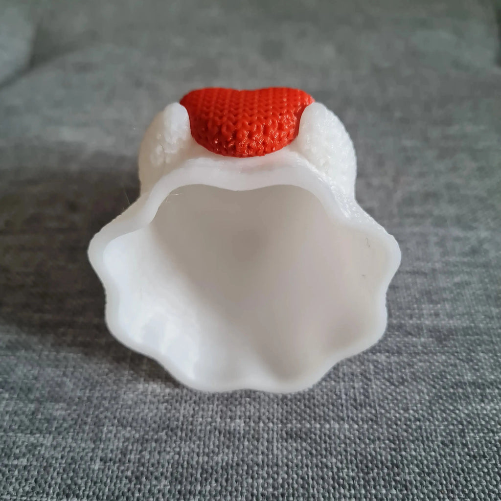 Fantôme 3D effet tricot avec cœur – Photophore Halloween & Saint-Valentin | Bandji3D Bandji3D