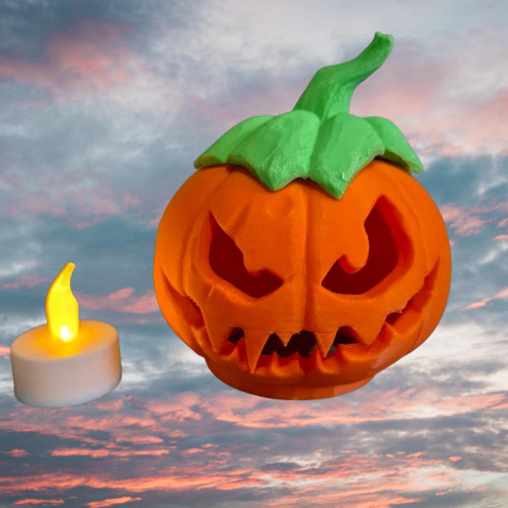 Citrouille Halloween 3D effrayante – Photophore avec bougie LED | Bandji3D Bandji3D