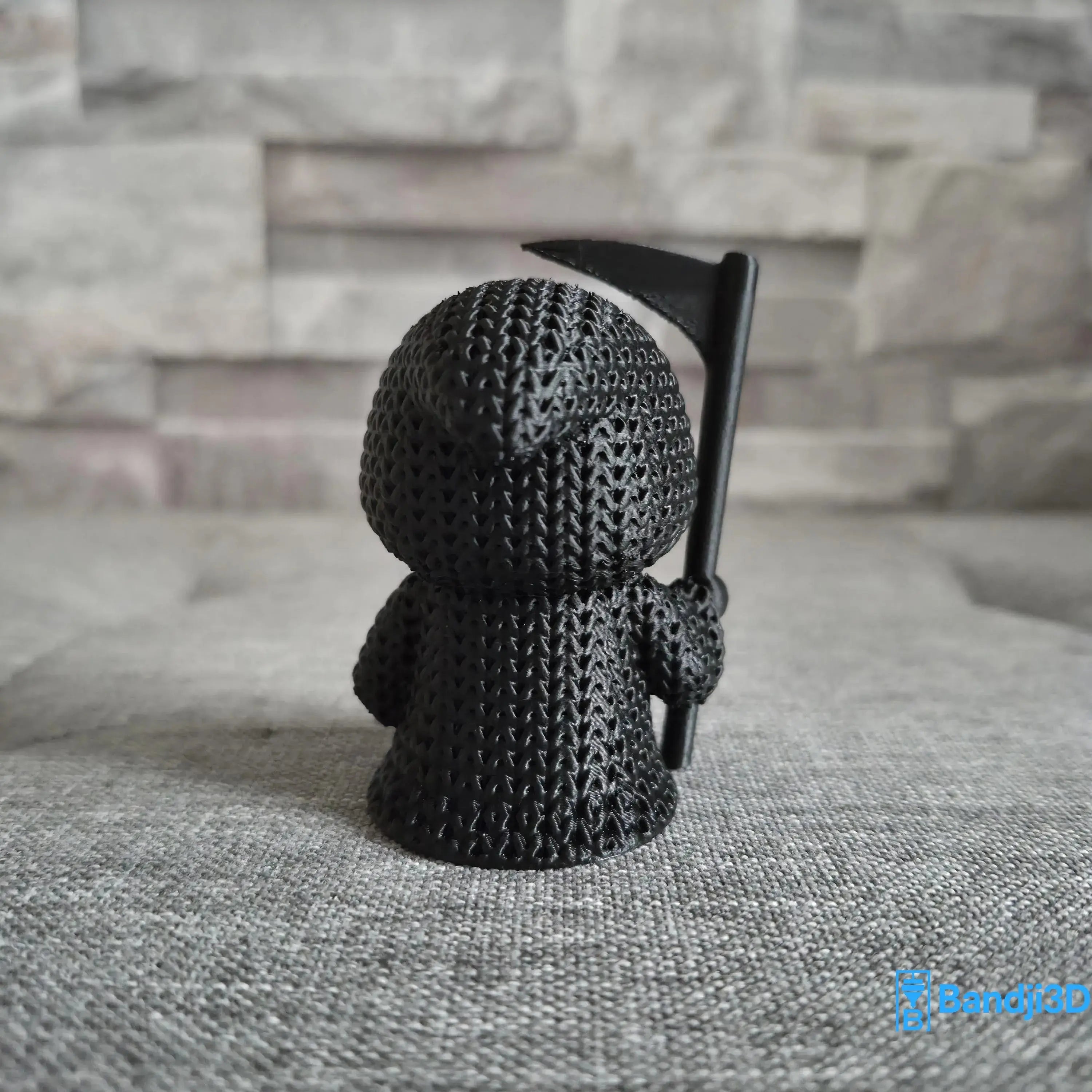 Figurine Faucheuse 3D effet tricot – Déco Halloween & Automne | Bandji3D Bandji3D