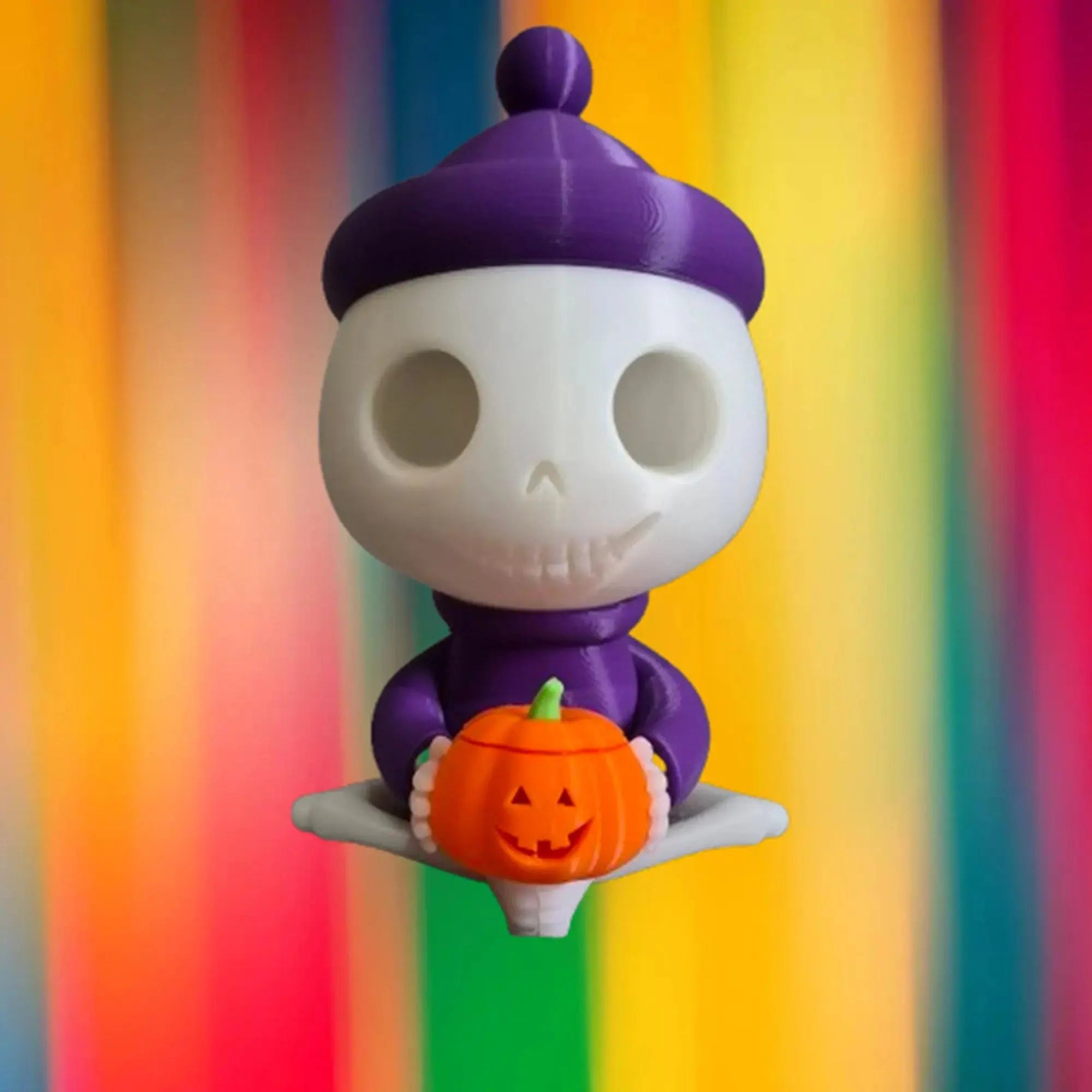 Figurine Squelette Halloween 3D – Citrouille LED ou Déco Personnalisable | Bandji3D Bandji3D