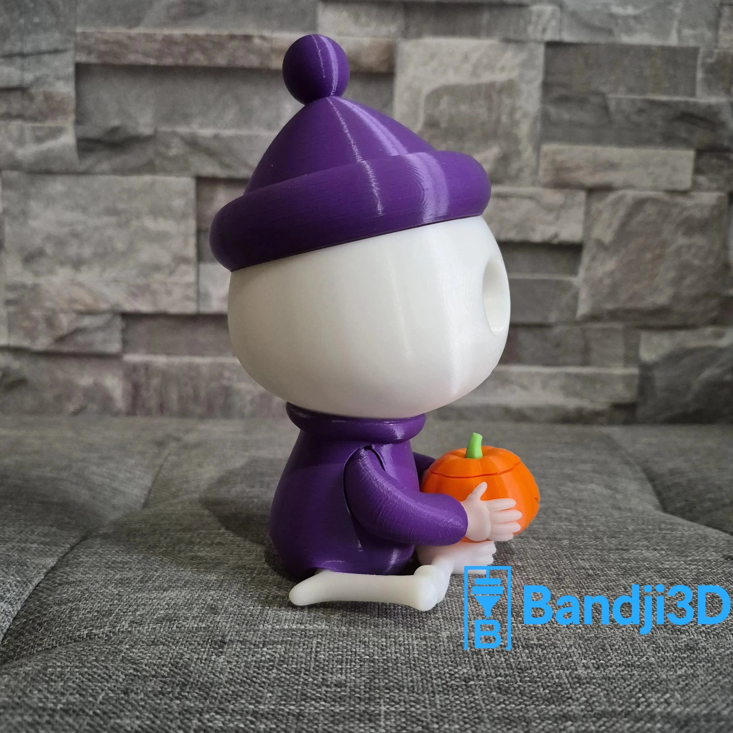 Figurine Squelette Halloween 3D – Citrouille LED ou Déco Personnalisable | Bandji3D Bandji3D