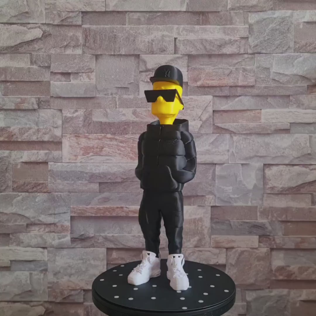 Figurine  inspiré de l’univers Bart Simpson 3D Streetwear – Édition Collector Pop Art | Bandji3D