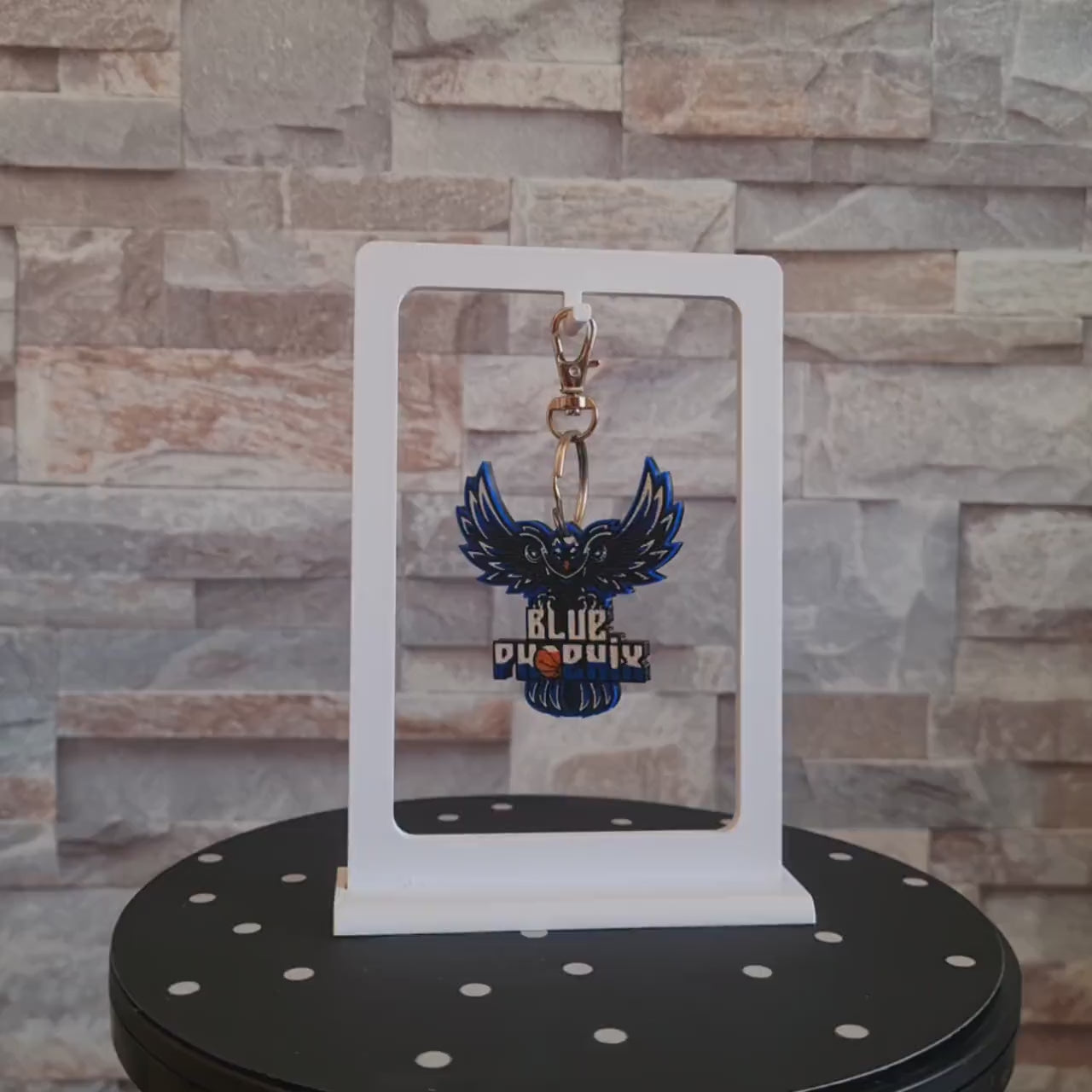 Porte-clés Blue Phoenix 3D – Cadeau Supporter Personnalisé | Bandji3D