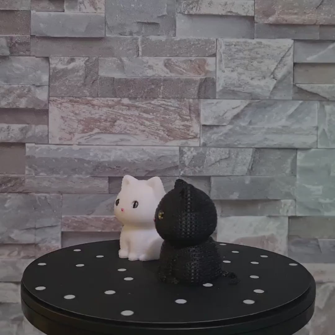 Chat Tricot Imprimé 3D • Figurine Déco Kawaii | Bandji3D