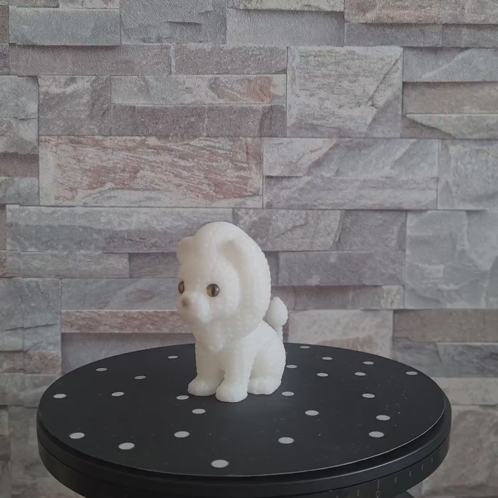 Figurine lion tricot 3D • Sculpture déco artisanale • Cadeau original