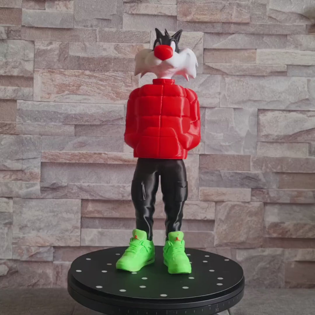 Figurine Streetwear 3D inspirée cartoon félin – Édition Collector Dessins Animés