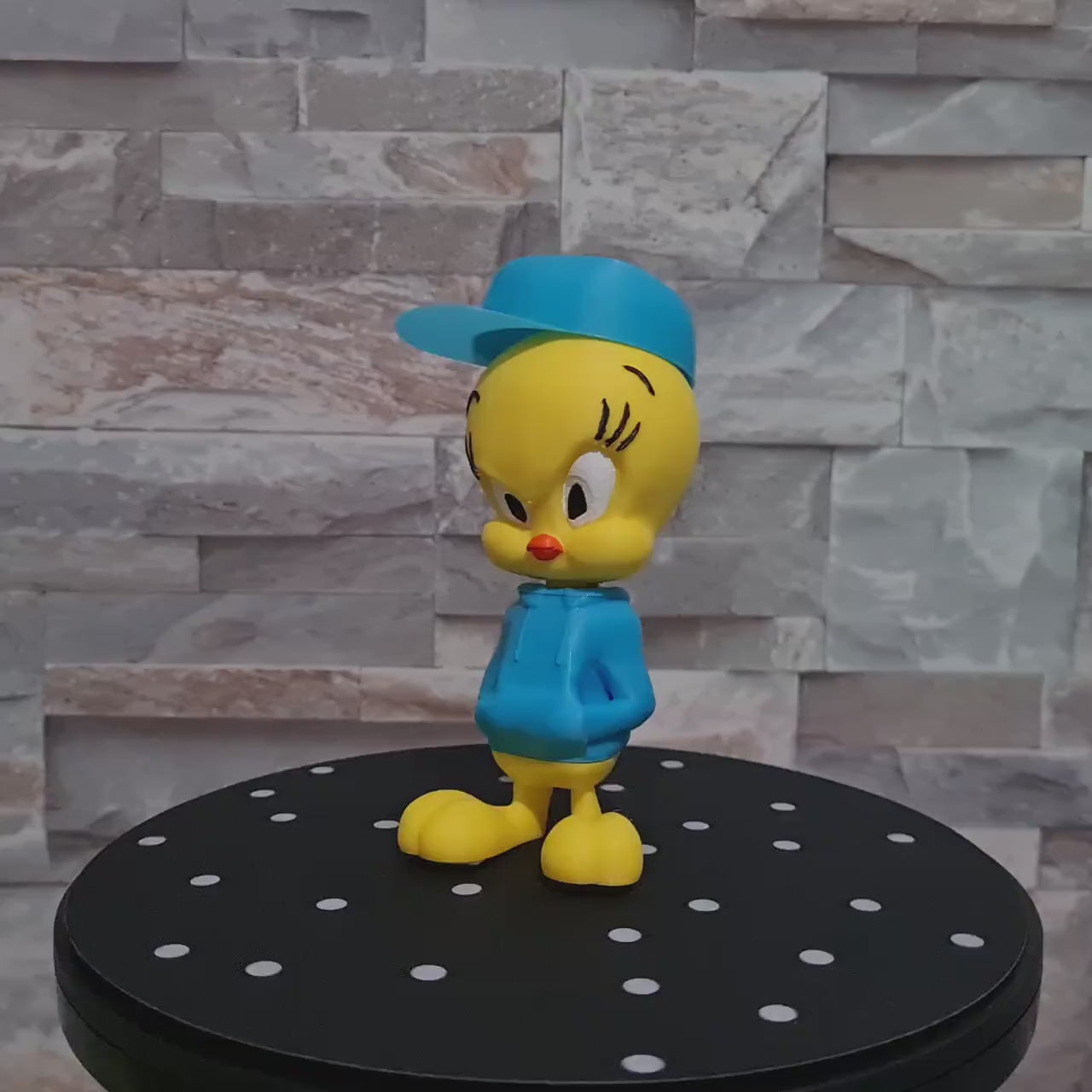 Figurine 3D streetwear cartoon – Oiseau pop culture urbain (13 cm / 24 cm)