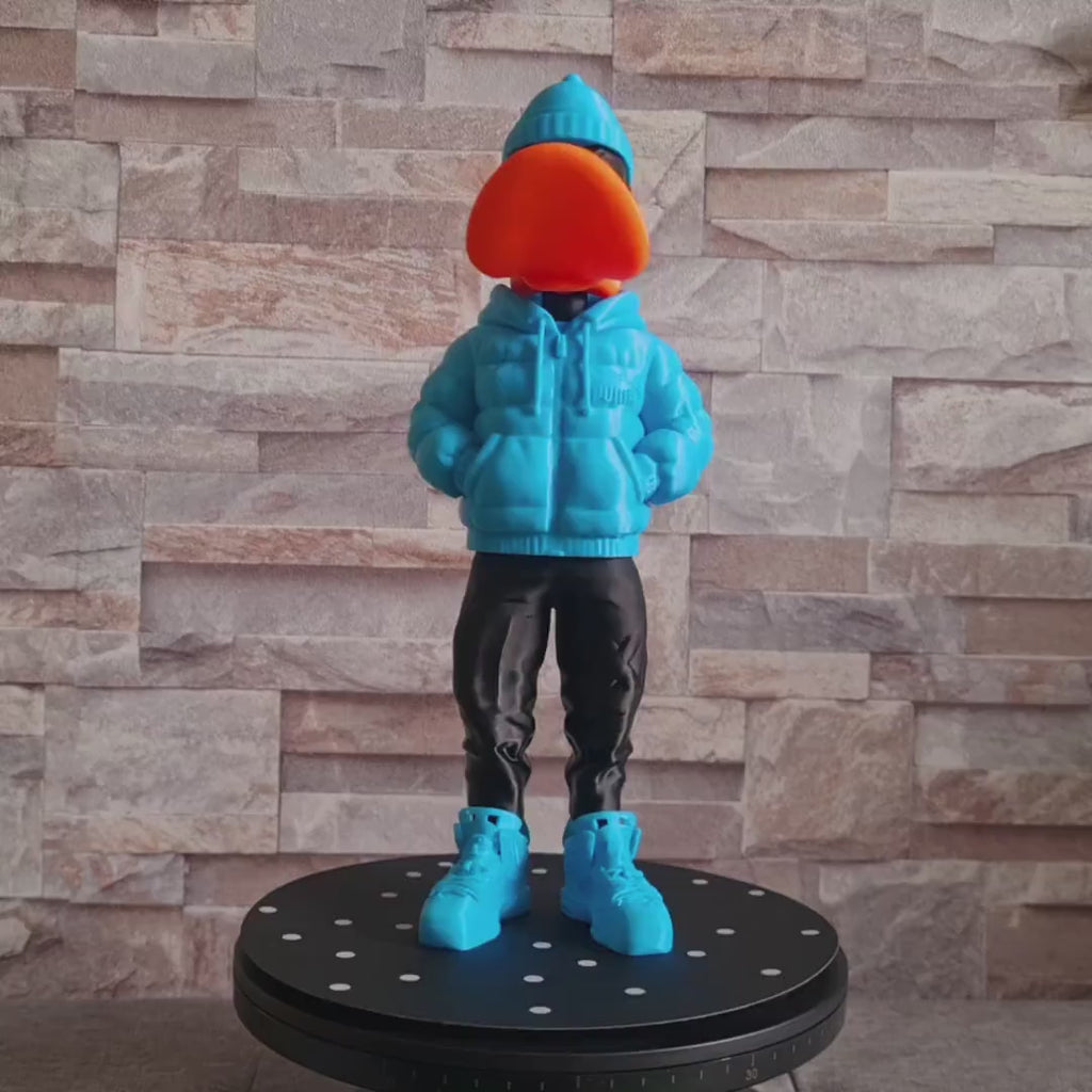 Figurine 3D streetwear cartoon inspirée canard urbain – Édition collector pop culture