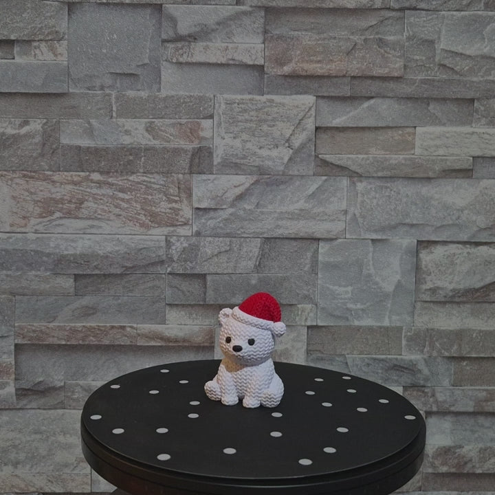 Ourson effet tricot – Décoration Hiver & Noël