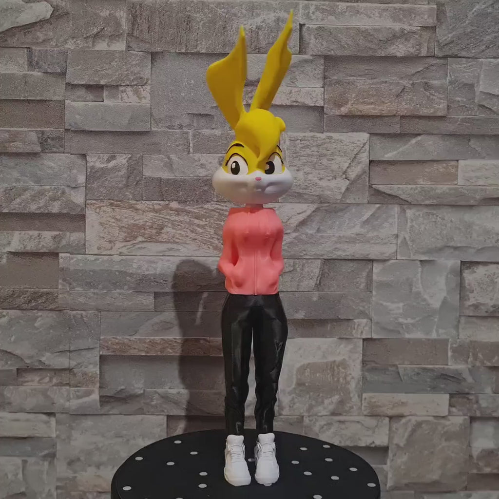 Figurine 3D streetwear cartoon personnalisable – Statue déco pop culture artisanale