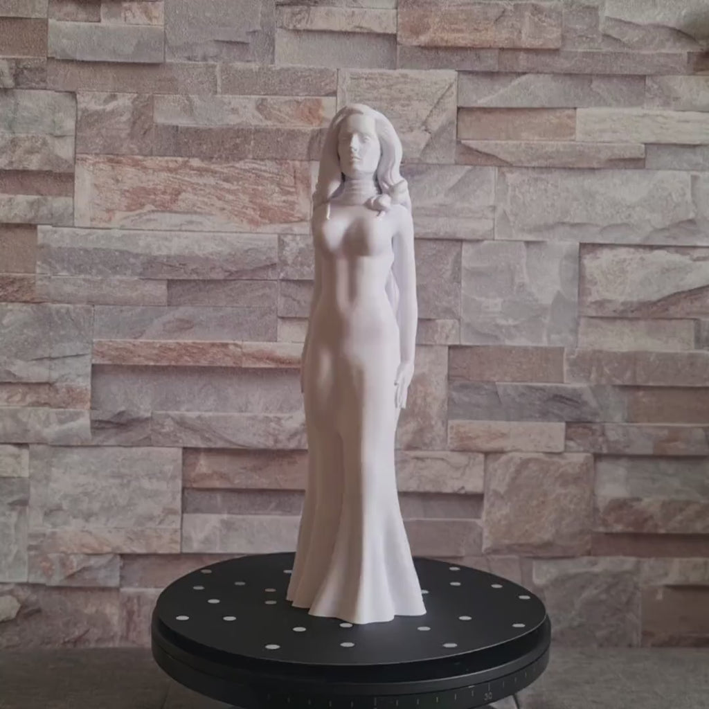 Statue 3D décorative 25 cm inspirée d’une icône musicale – Sculpture artisanale personnalisable