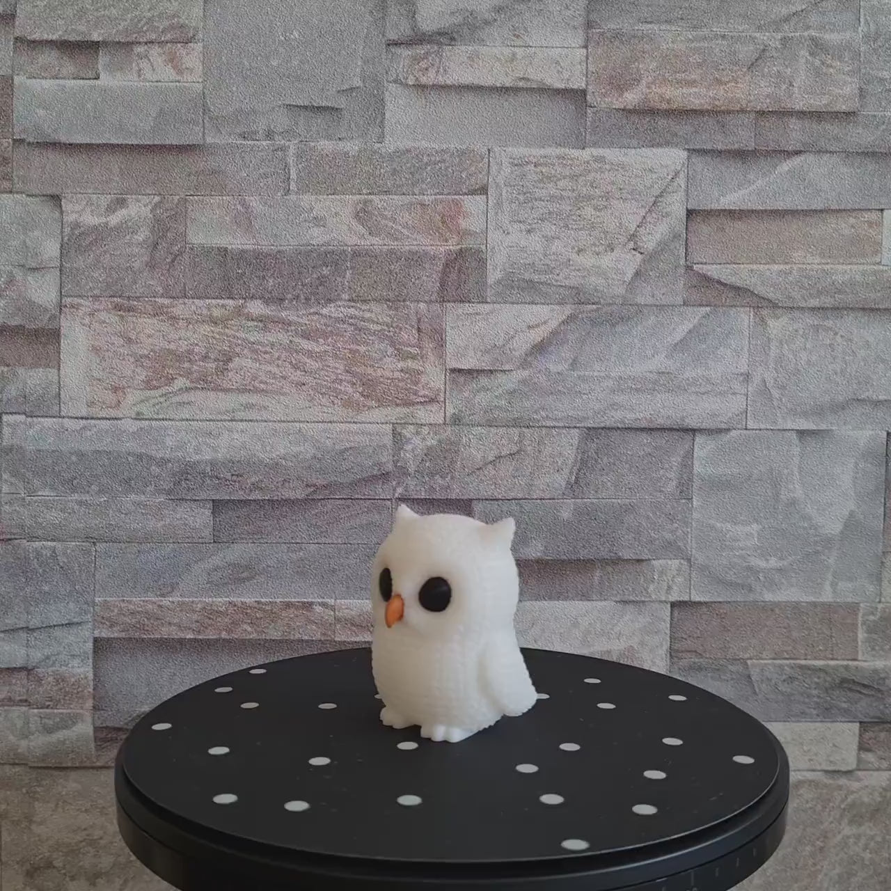 Figurine chouette tricot 3D • Sculpture artisanale • Déco mignonne | Bandji3D