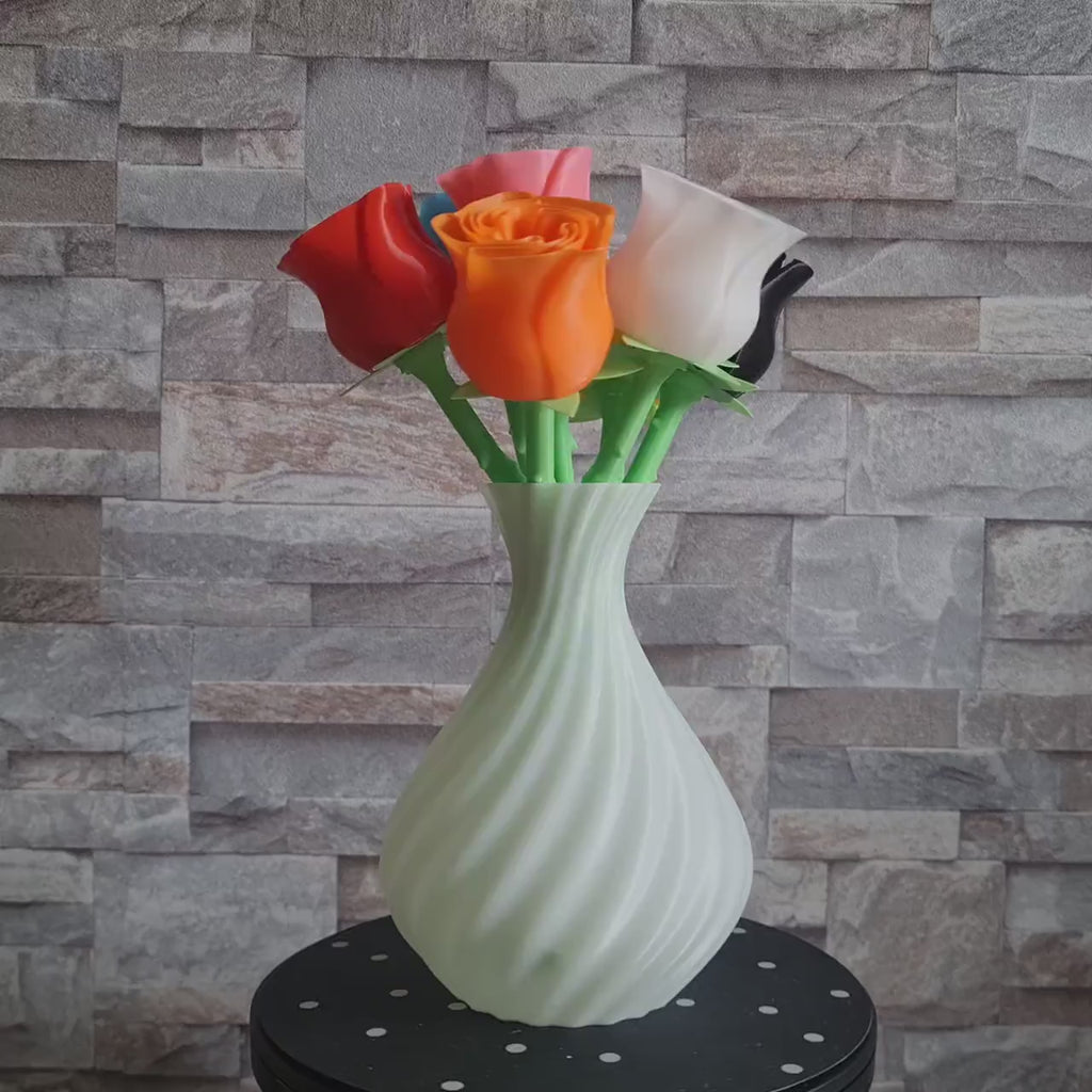 3D Rose – Flower &amp; Bouquet with Vase | Sustainable Gift