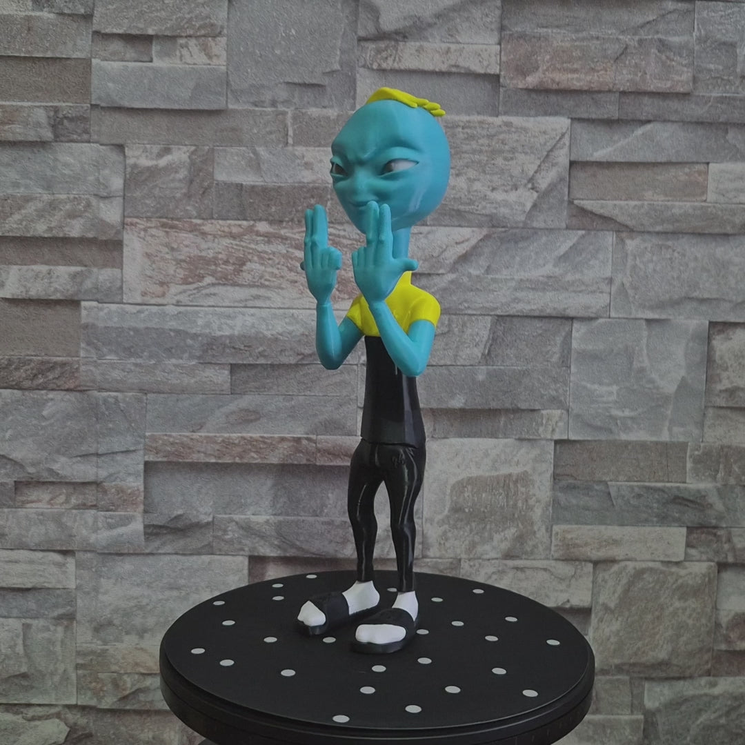 Figurine décorative JUL l’OVNI – Extraterrestre design en impression 3D – Déco originale et urbaine