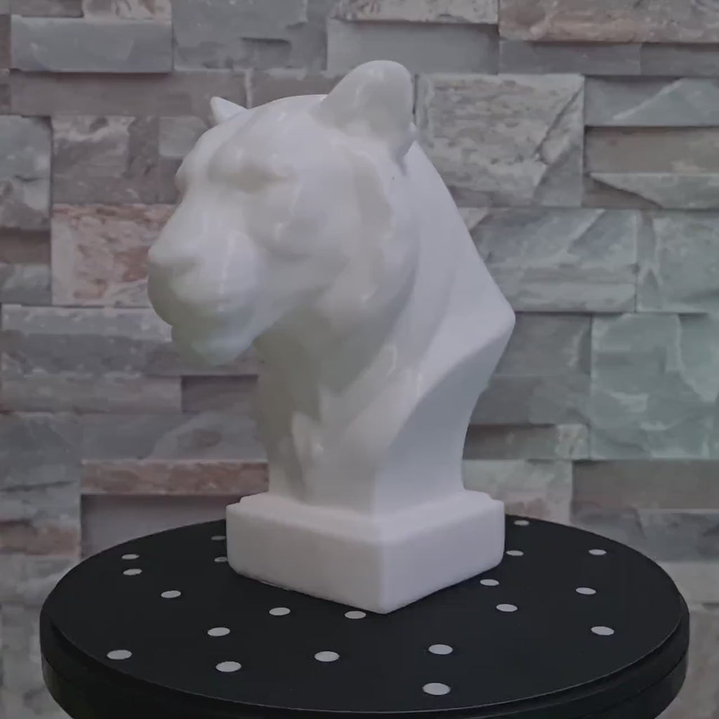 Buste de tigre 3D–Sculpture animale moderne et élégante